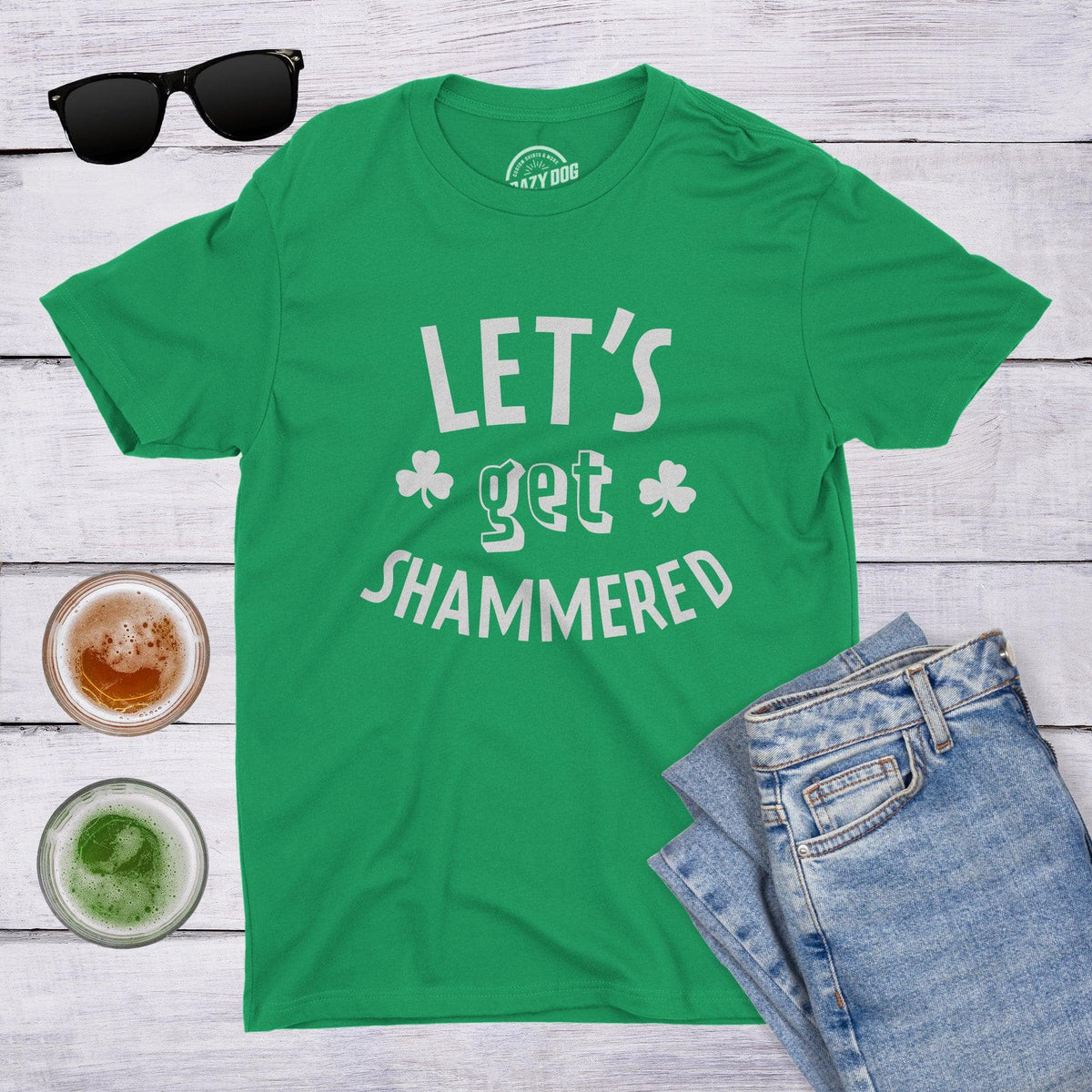 Shammered Men&#39;s Tshirt  -  Crazy Dog T-Shirts