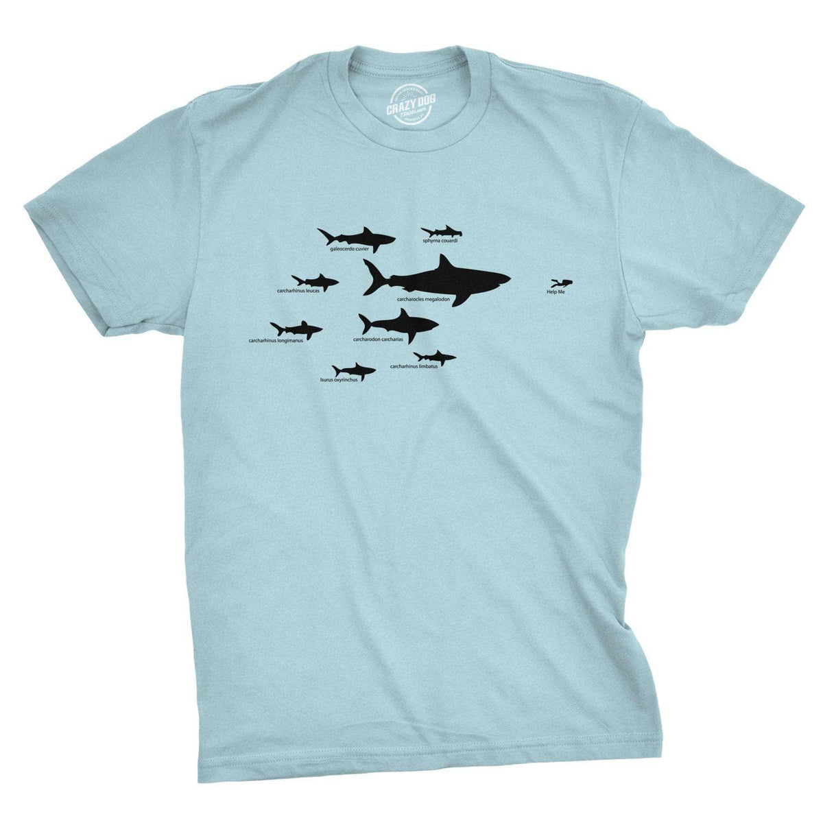 Shark Hierarchy Men&#39;s Tshirt  -  Crazy Dog T-Shirts