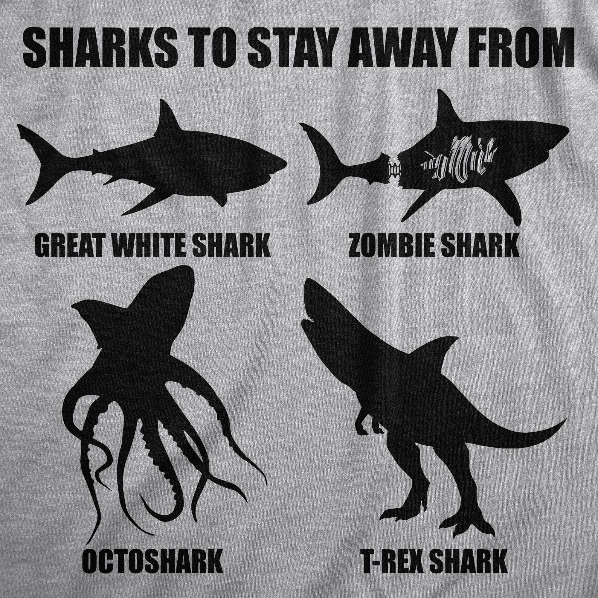 Sharks To Stay Away From Men's Tshirt  -  Crazy Dog T-Shirts