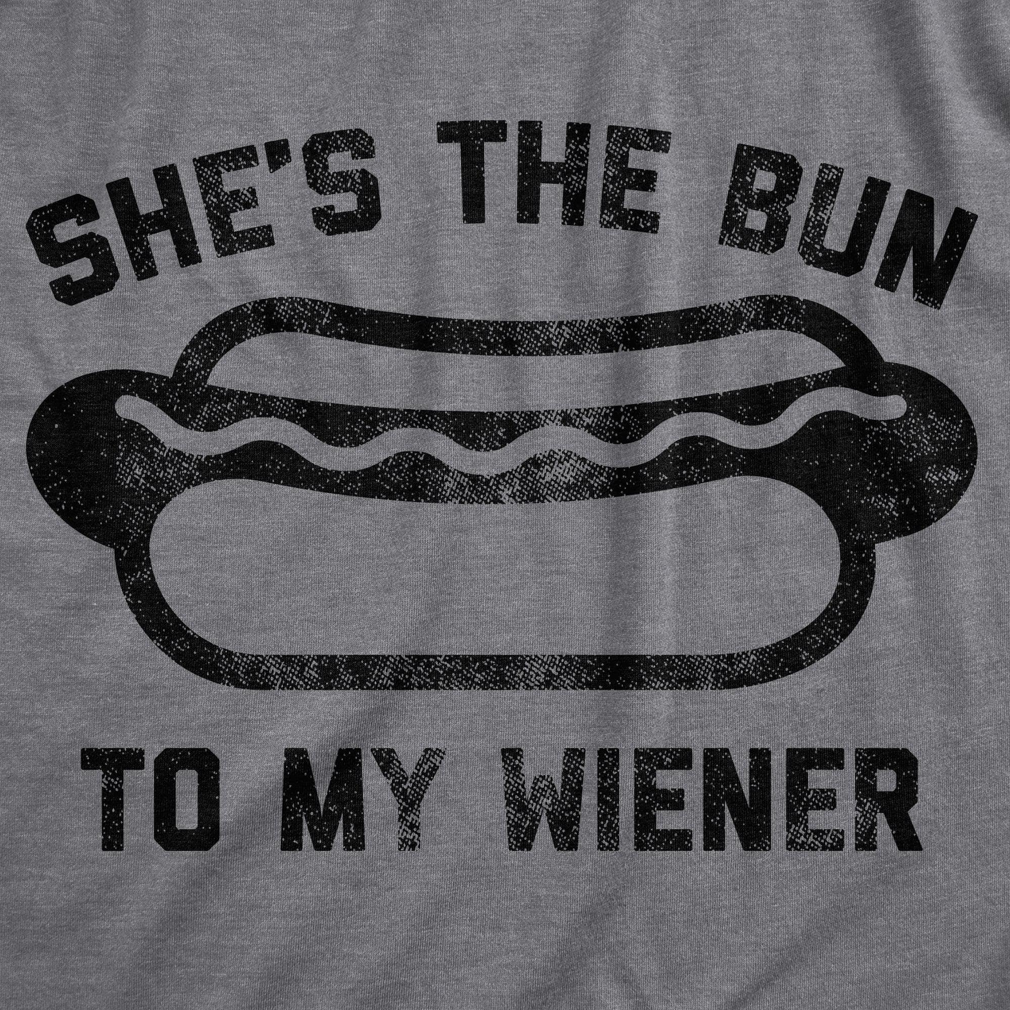 She's The Bun To My Wiener Men's Tshirt  -  Crazy Dog T-Shirts