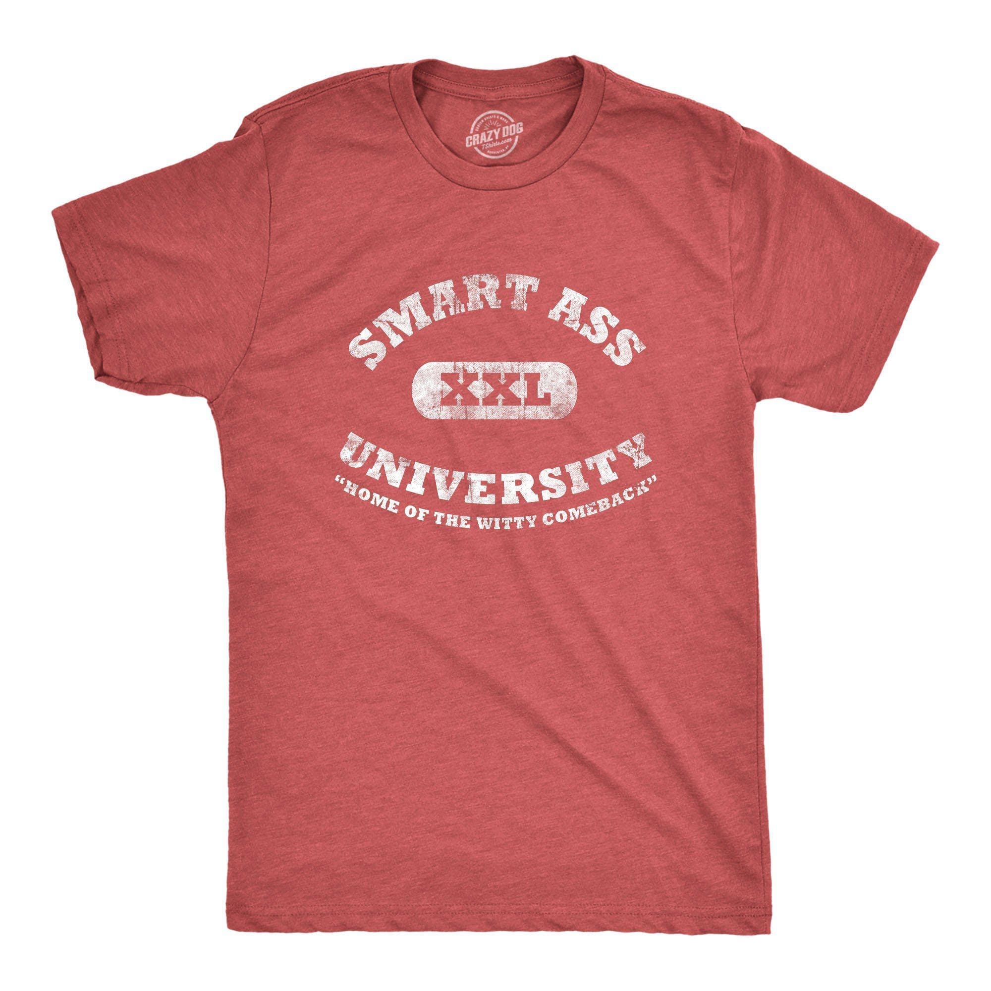 Smart Ass University Men's Tshirt  -  Crazy Dog T-Shirts