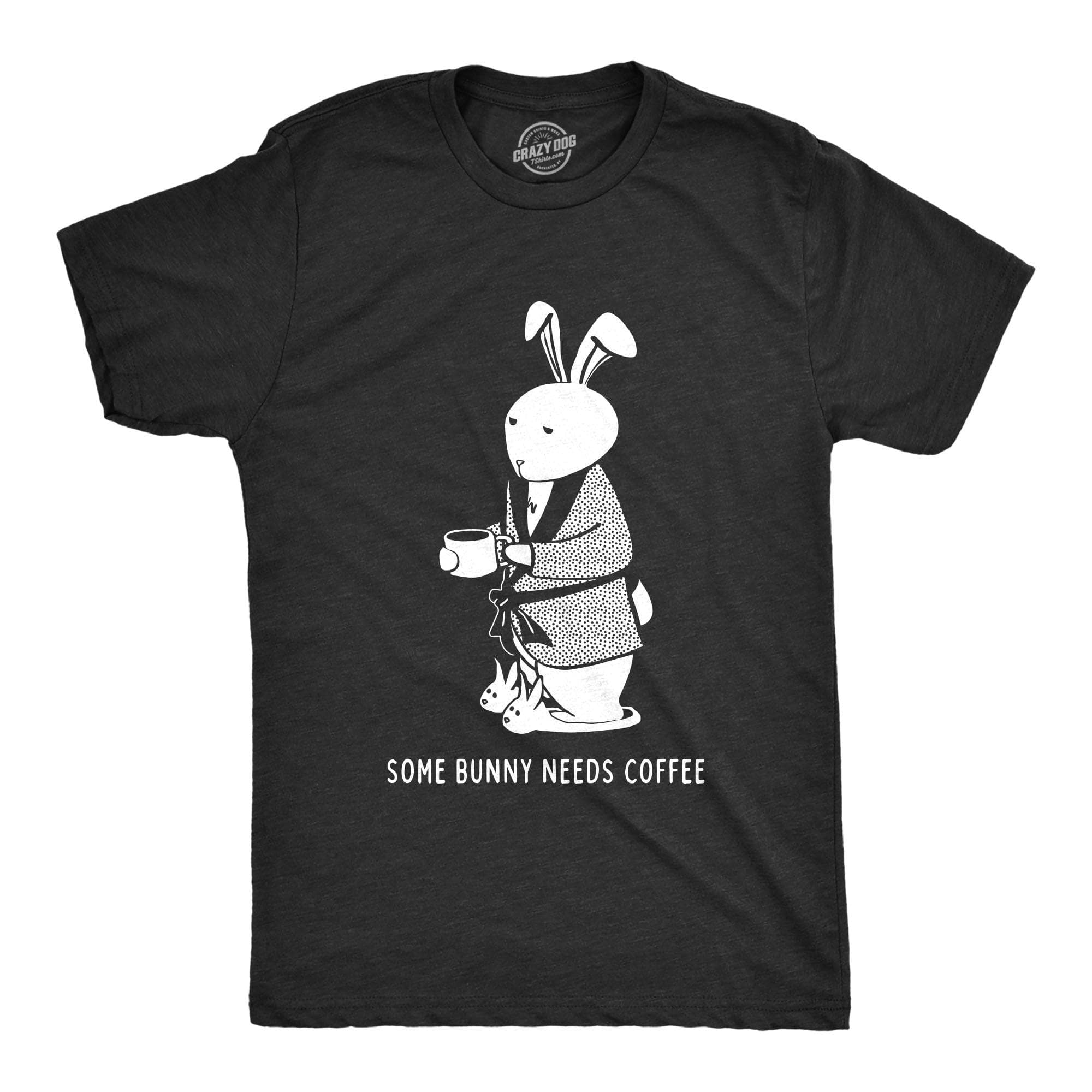 Some Bunny Needs Coffee Men's Tshirt  -  Crazy Dog T-Shirts
