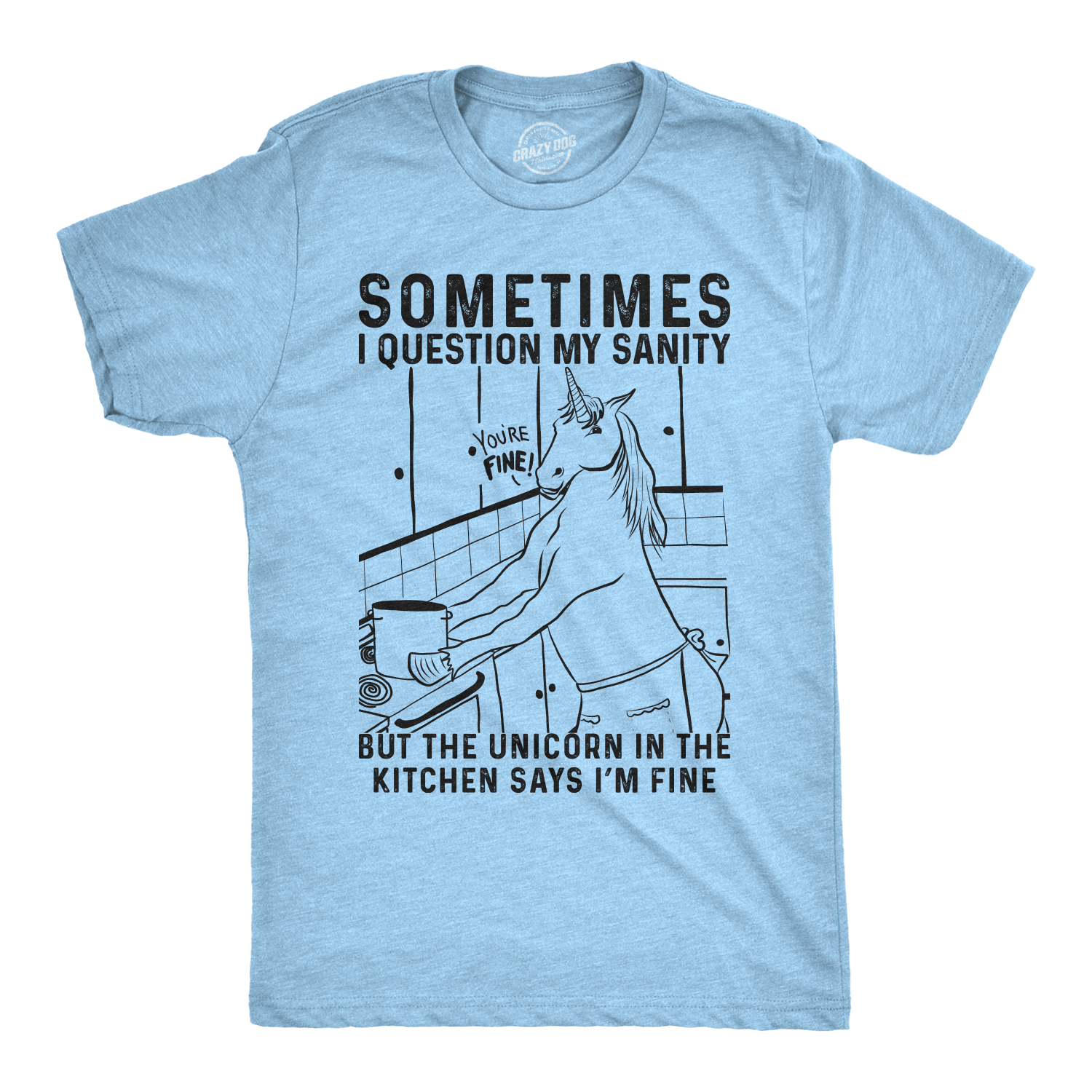 Sometimes I Question My Sanity Men's Tshirt  -  Crazy Dog T-Shirts