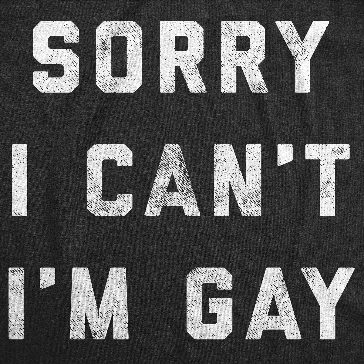 Sorry I Can&#39;t I&#39;m Gay Men&#39;s Tshirt  -  Crazy Dog T-Shirts