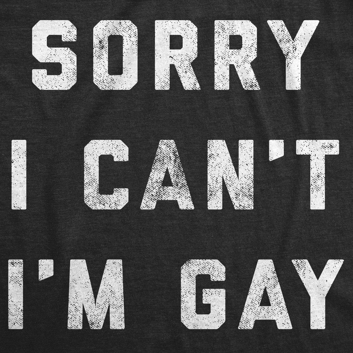 Sorry I Can't I'm Gay Men's Tshirt  -  Crazy Dog T-Shirts