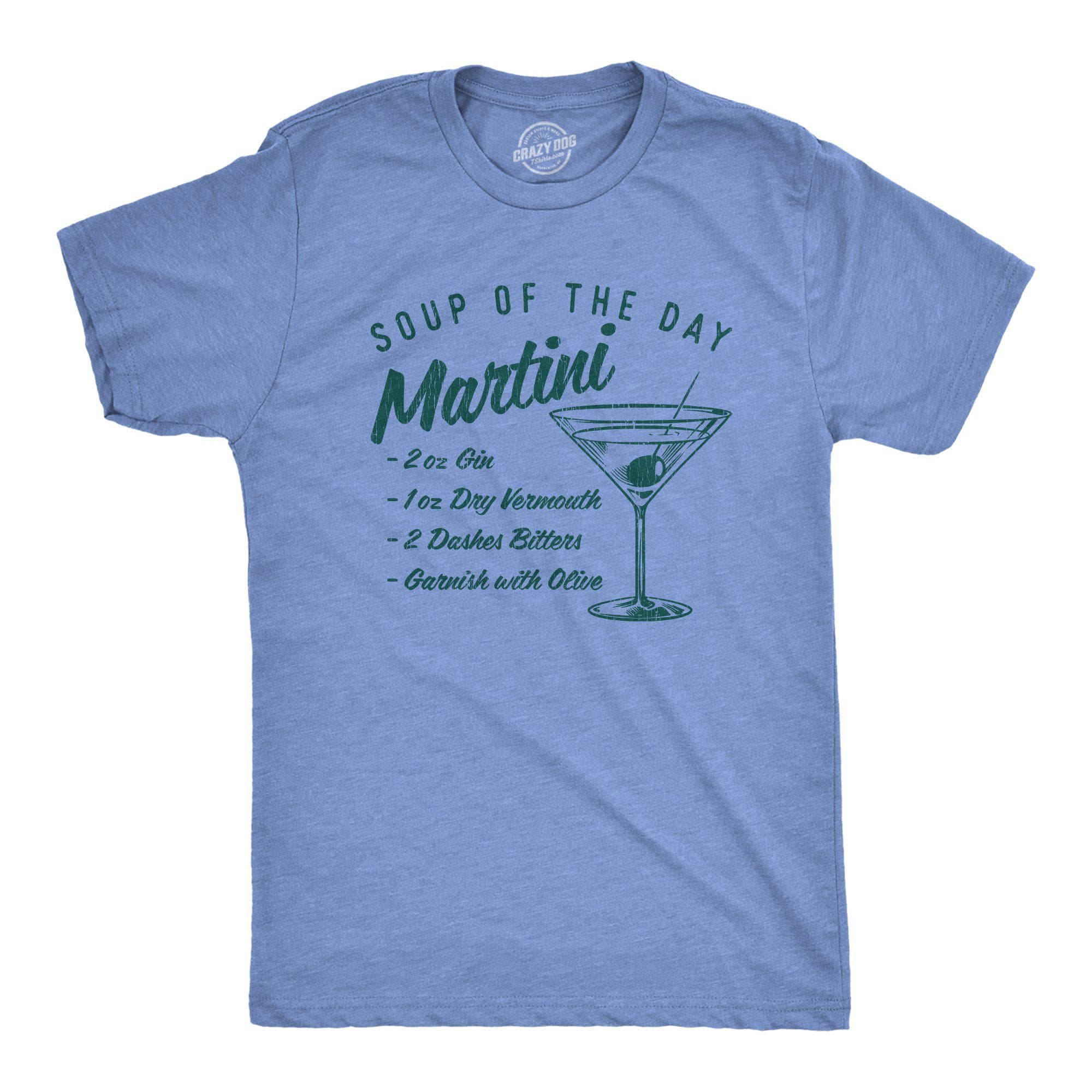 Soup Of The Day Martini Men's Tshirt - Crazy Dog T-Shirts