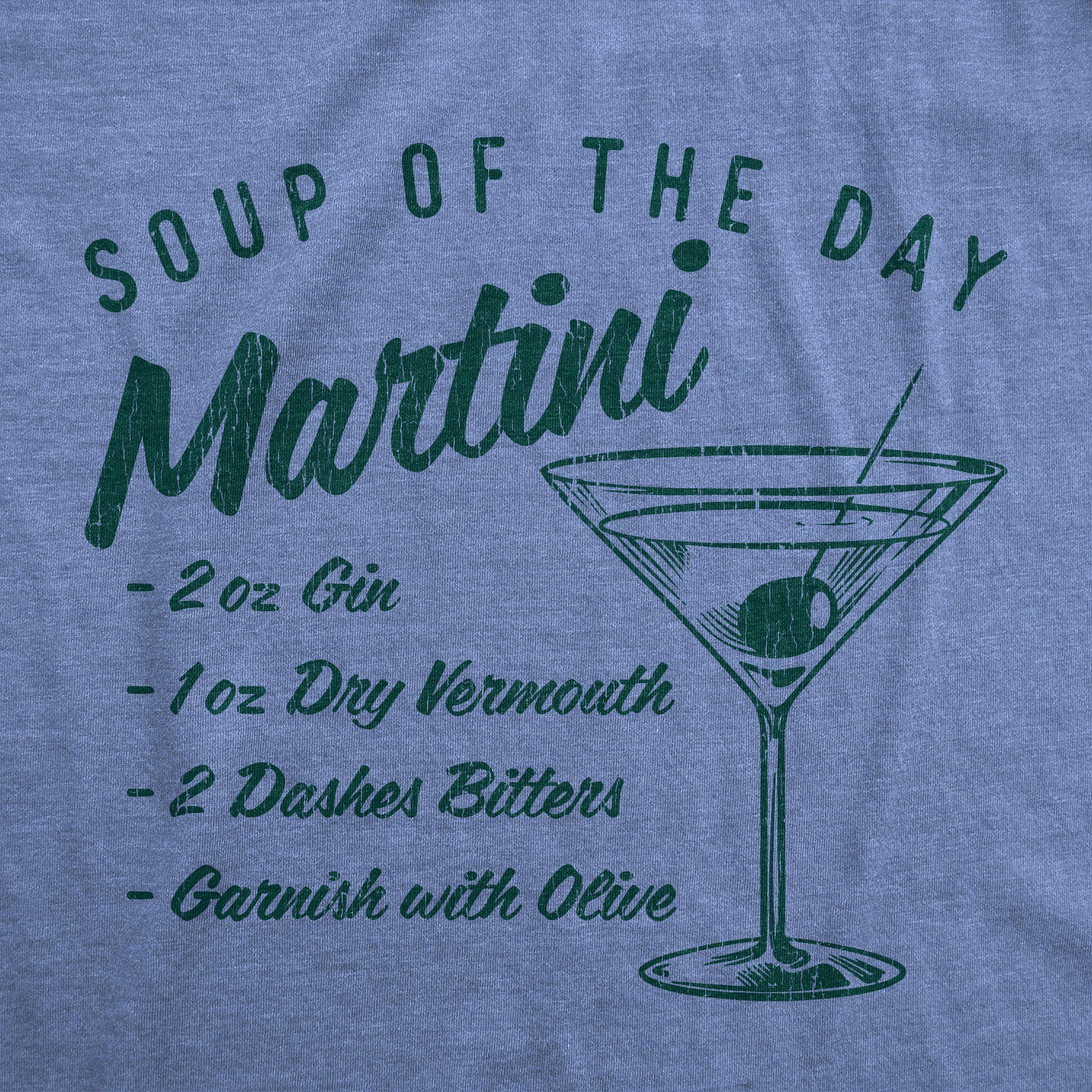 Soup Of The Day Martini Men's Tshirt - Crazy Dog T-Shirts