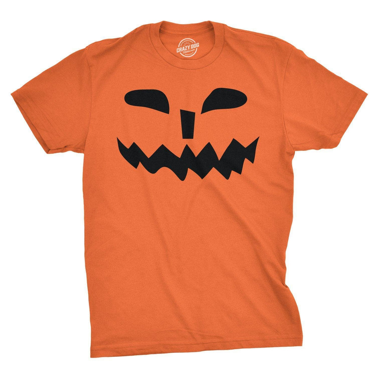 Spikey Teeth Pumpkin Face Men&#39;s Tshirt - Crazy Dog T-Shirts