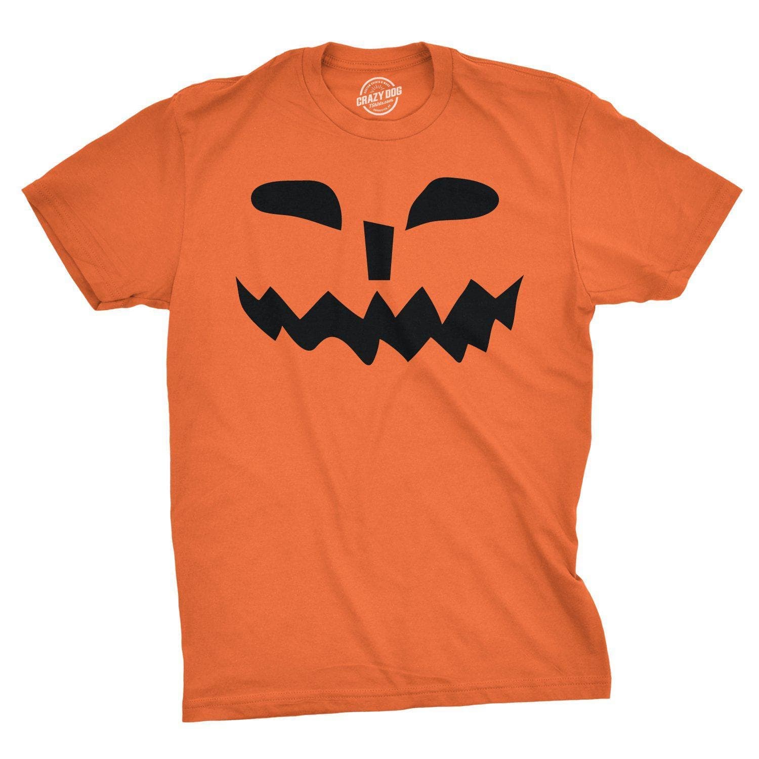 Spikey Teeth Pumpkin Face Men's Tshirt - Crazy Dog T-Shirts
