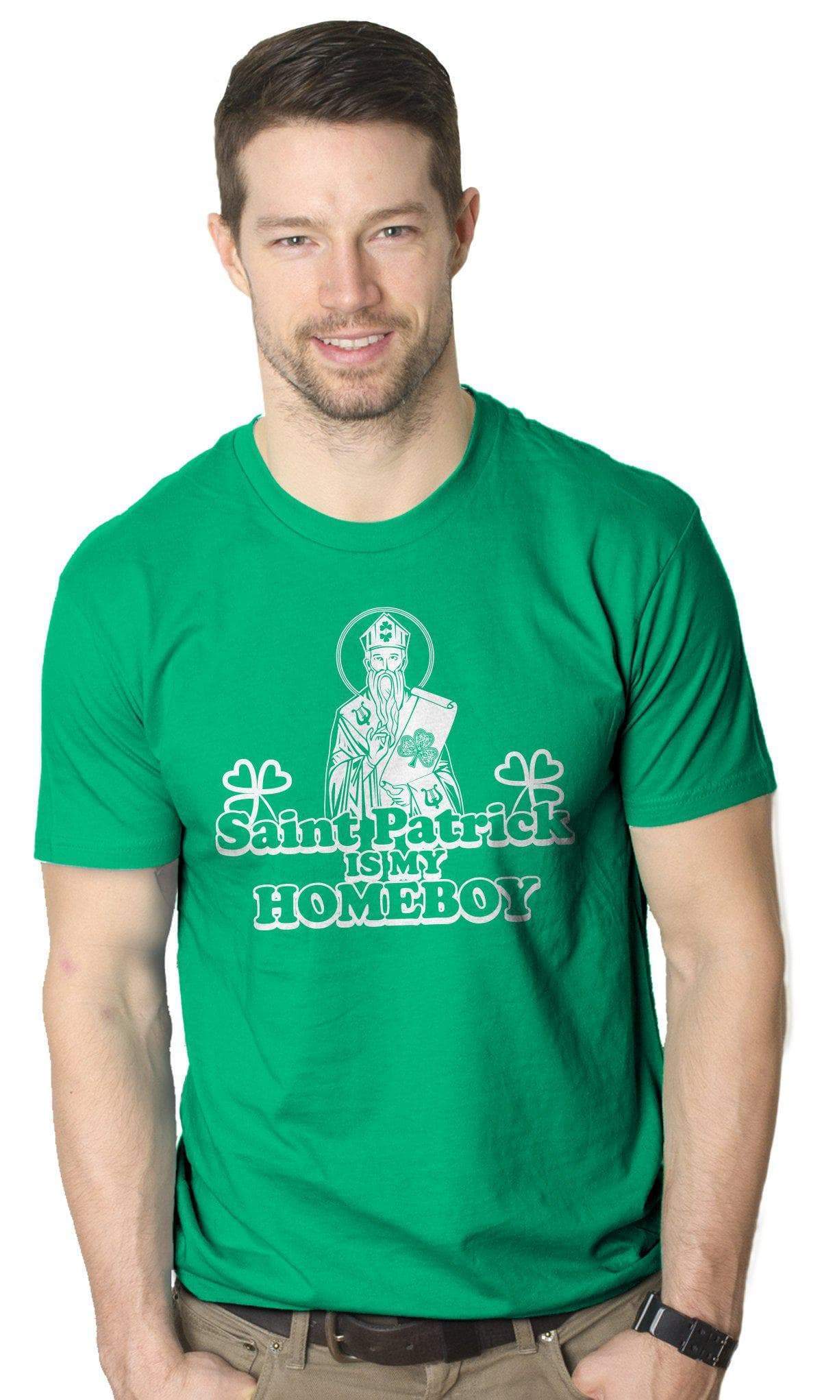 St. Patrick Is My Homeboy Men&#39;s Tshirt  -  Crazy Dog T-Shirts