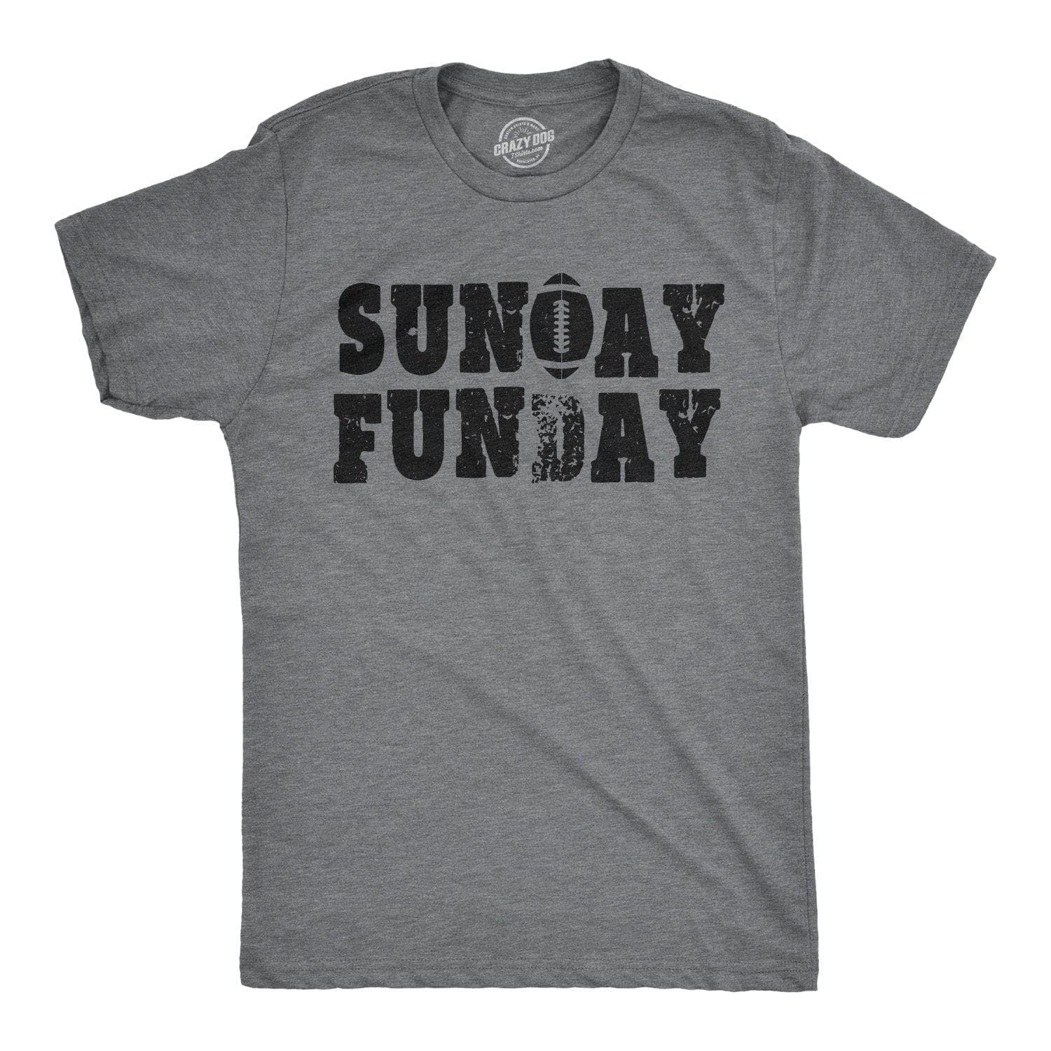 Sunday Funday Vintage Football Men's Tshirt  -  Crazy Dog T-Shirts