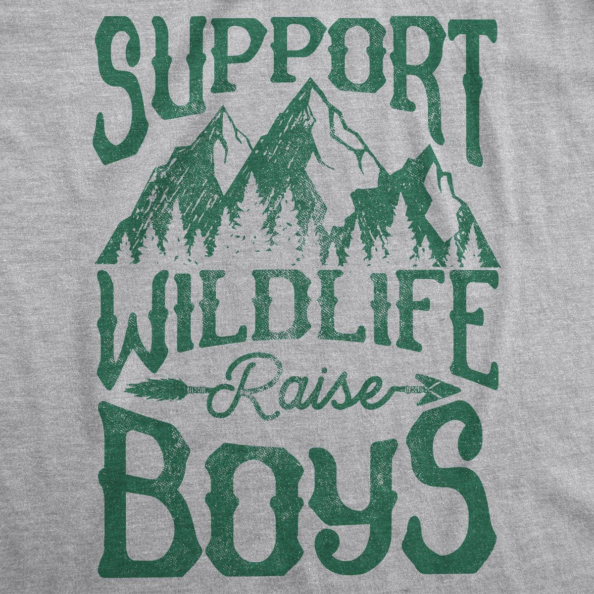 Support Wildlife Raise Boys Men&#39;s Tshirt  -  Crazy Dog T-Shirts