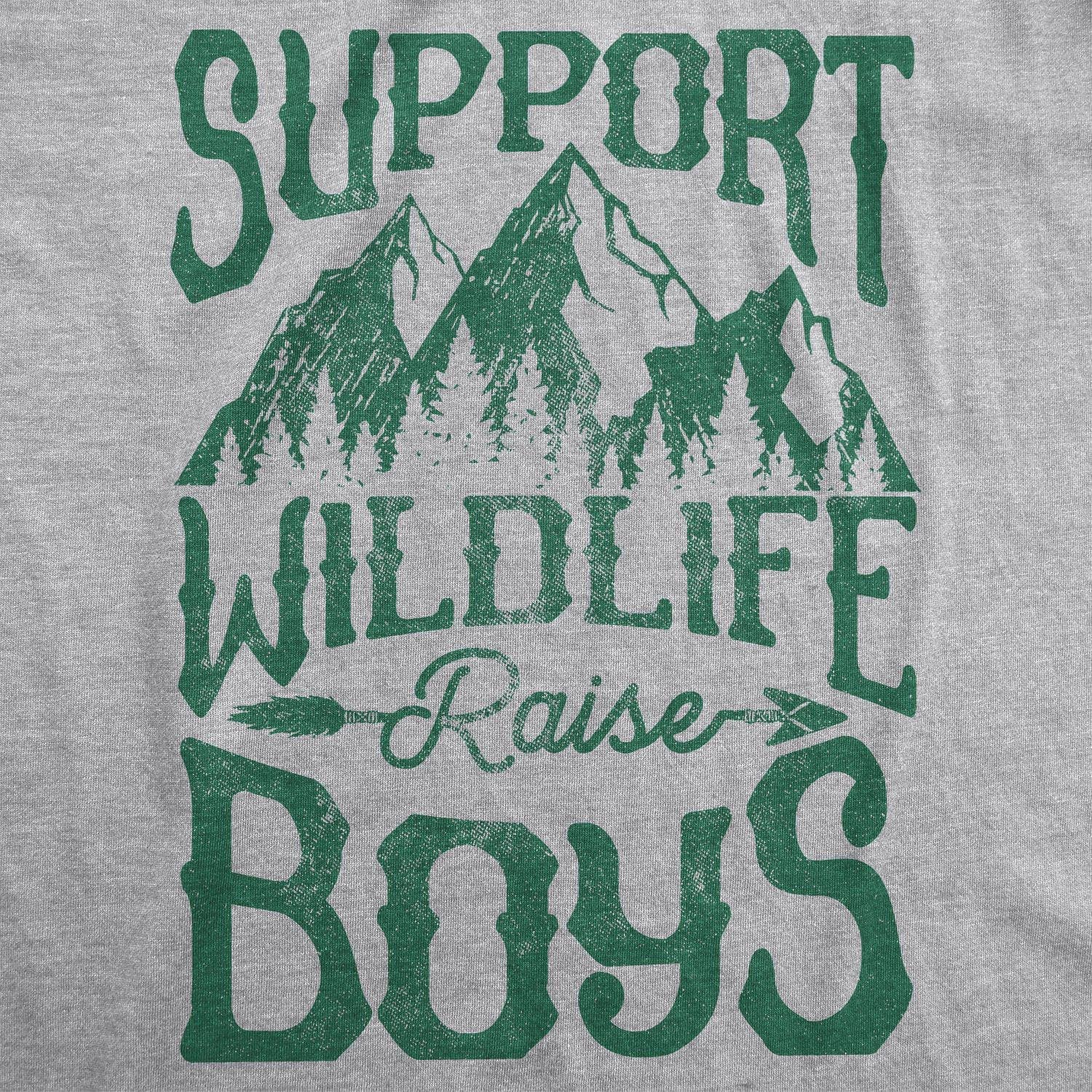 Support Wildlife Raise Boys Men's Tshirt  -  Crazy Dog T-Shirts