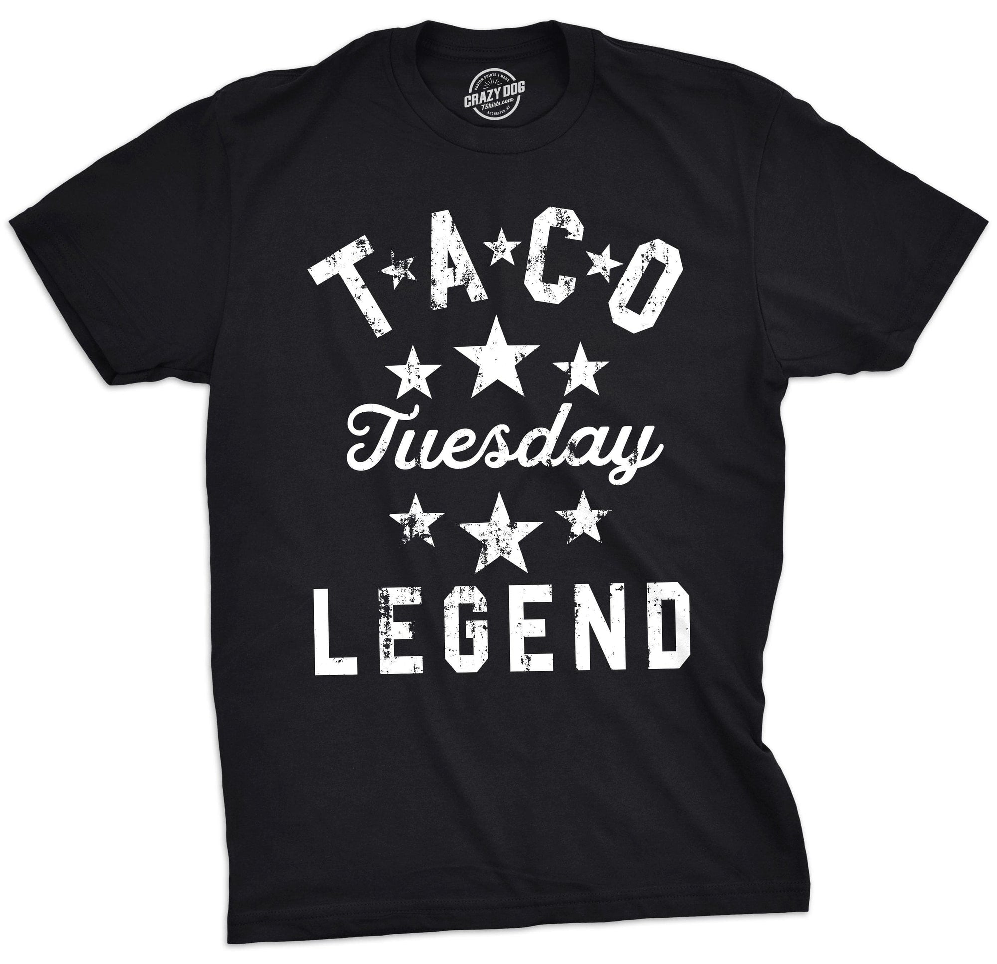 Taco Tuesday Legend Men's Tshirt  -  Crazy Dog T-Shirts