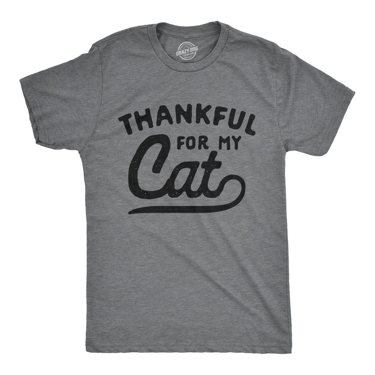 Thankful For My Cat Men&#39;s Tshirt - Crazy Dog T-Shirts