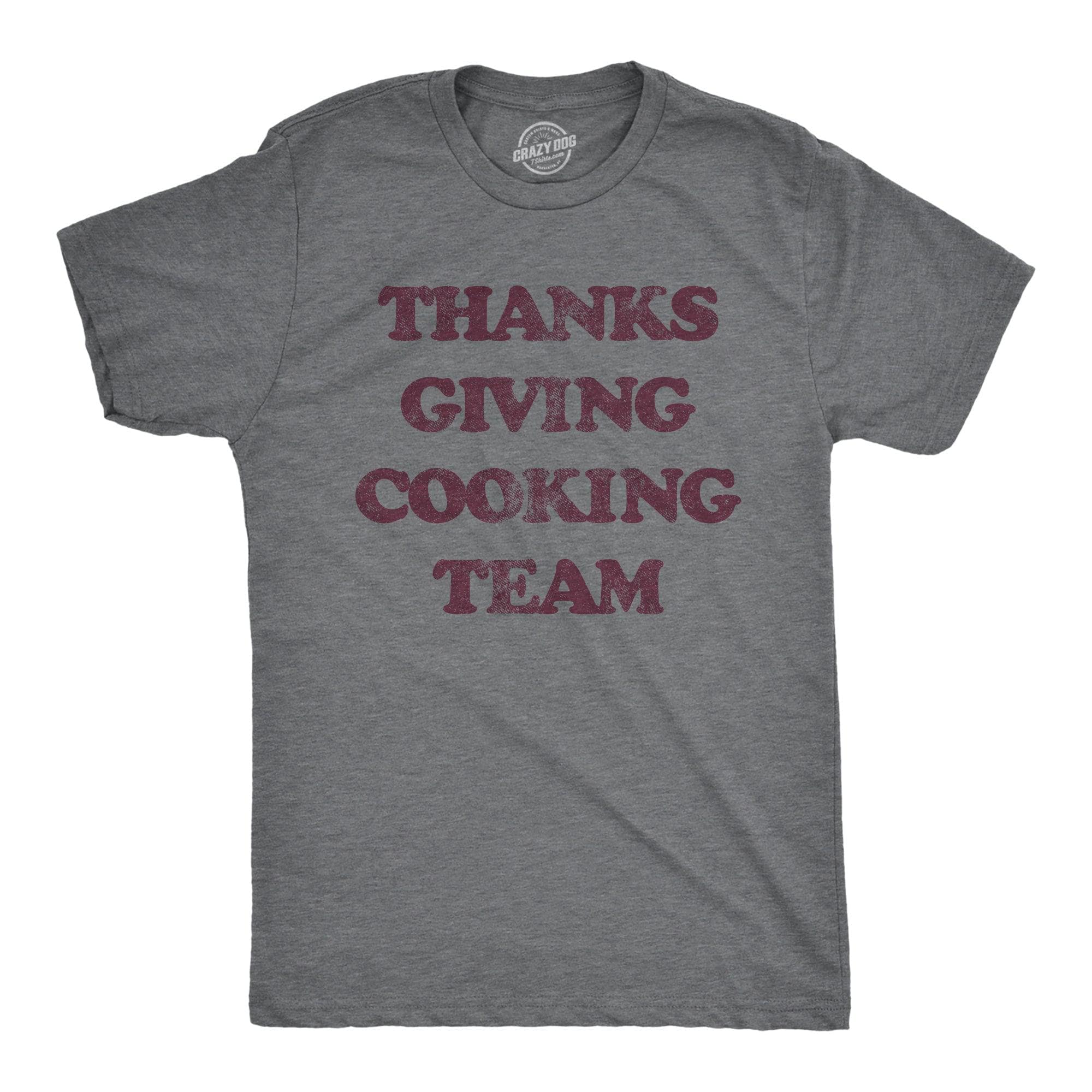 Thanksgiving Cooking Team Men's Tshirt  -  Crazy Dog T-Shirts
