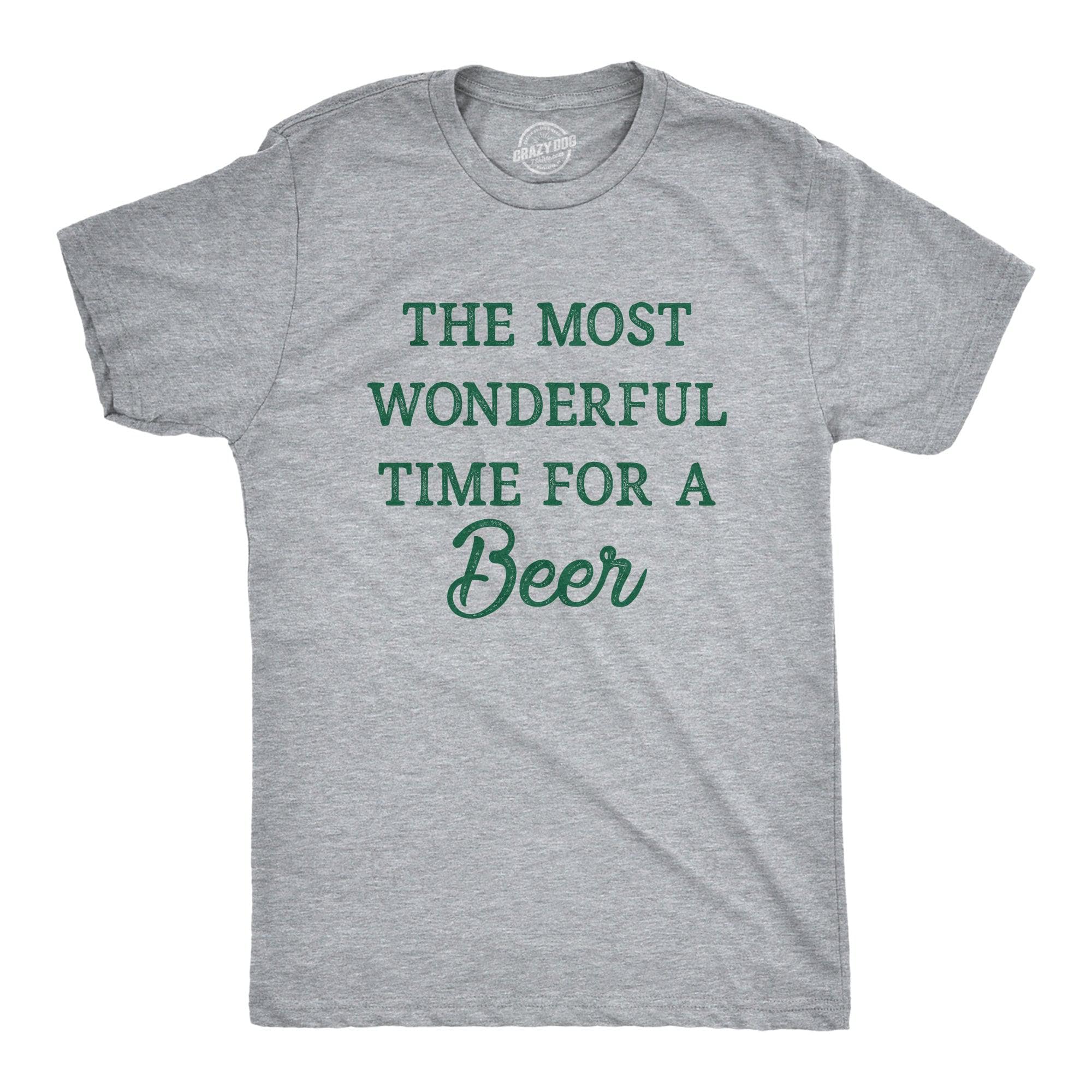 The Most Wonderful Time For A Beer Men's Tshirt  -  Crazy Dog T-Shirts