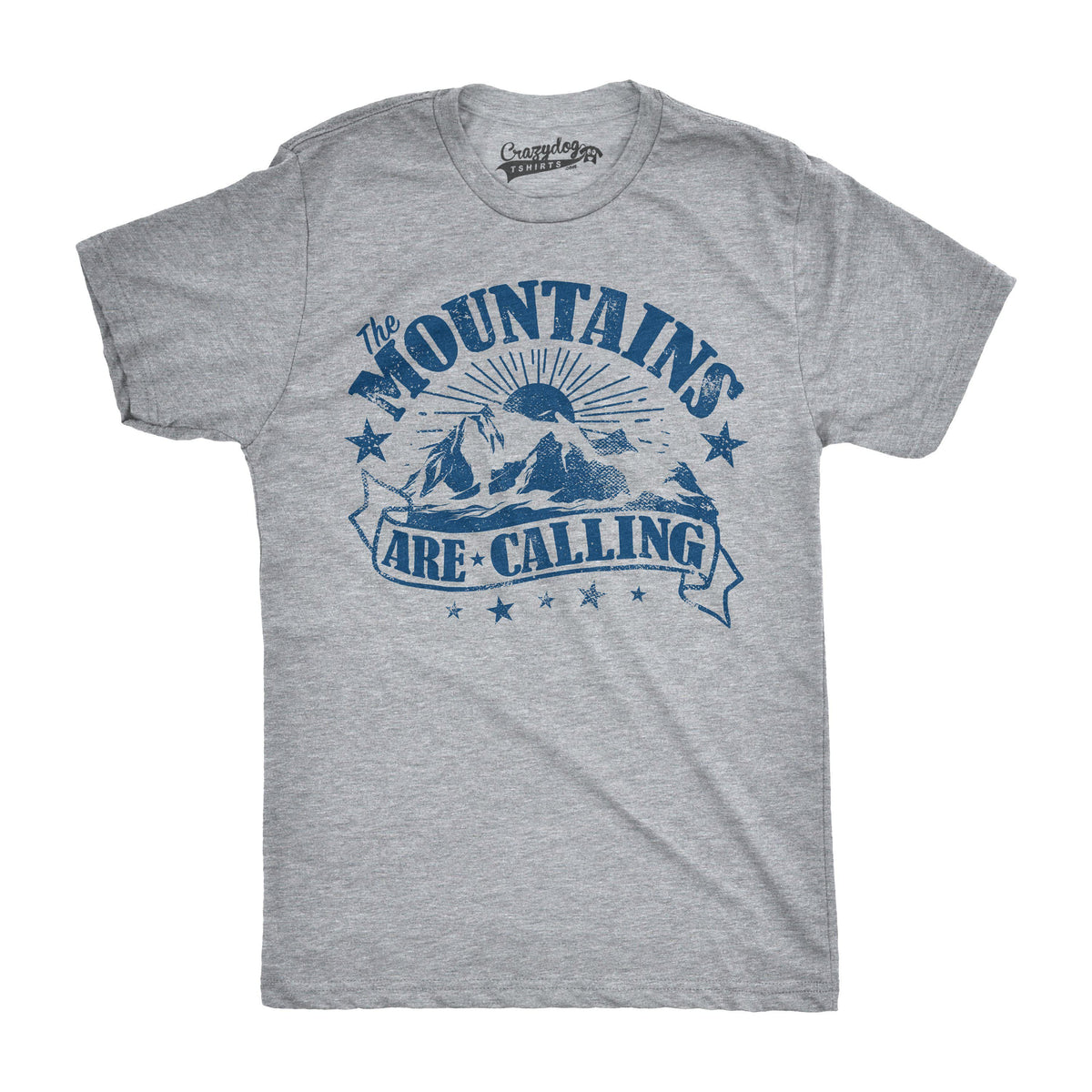 The Mountains Are Calling Men&#39;s Tshirt - Crazy Dog T-Shirts