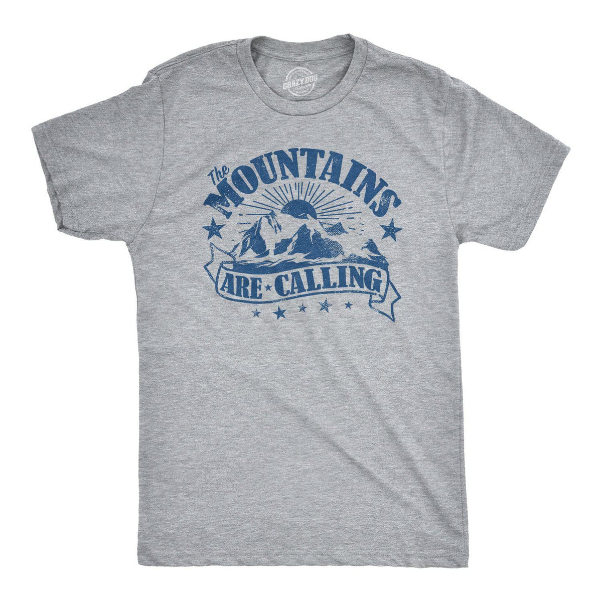 The Mountains Are Calling Men&#39;s Tshirt - Crazy Dog T-Shirts