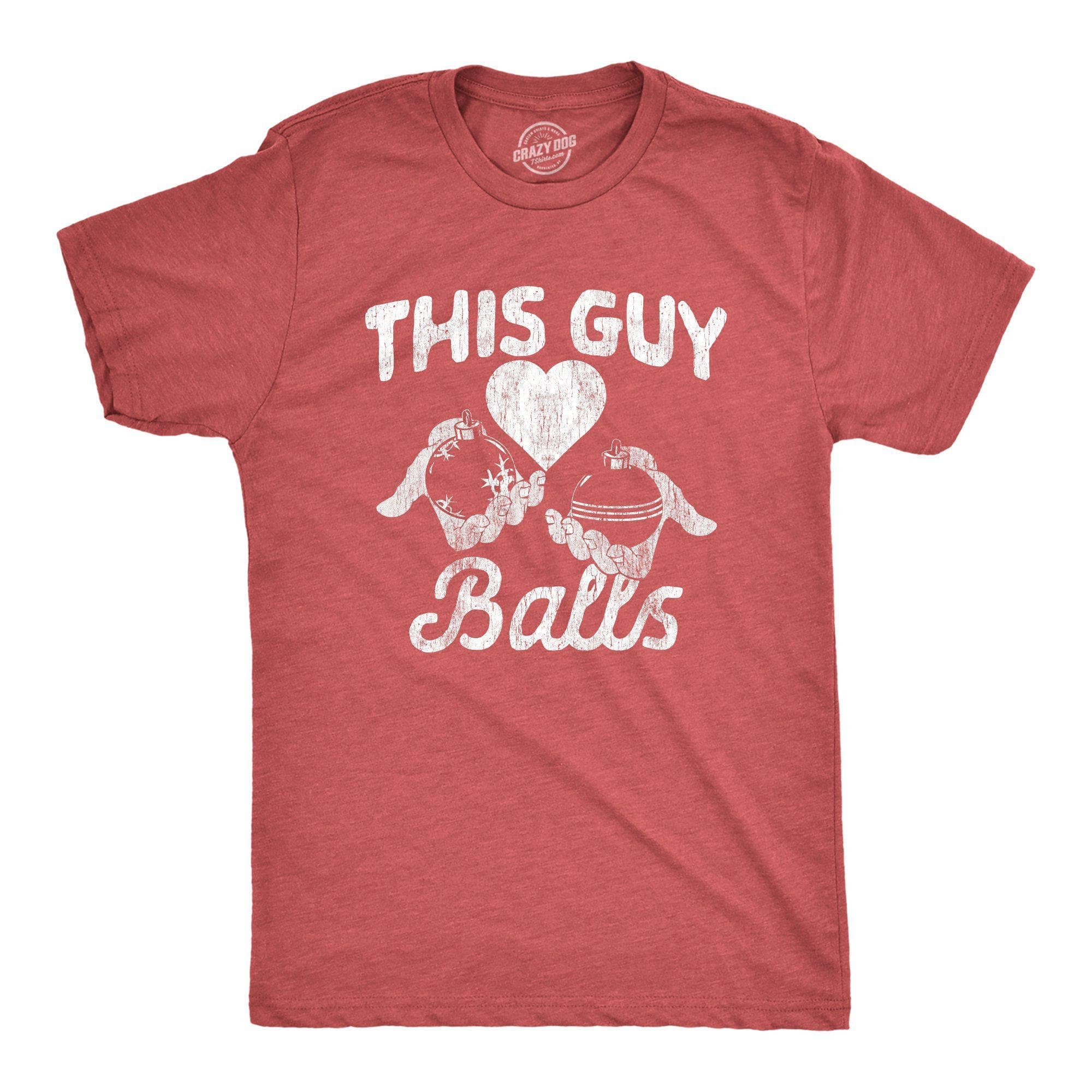 This Guy Loves Balls Men's Tshirt - Crazy Dog T-Shirts