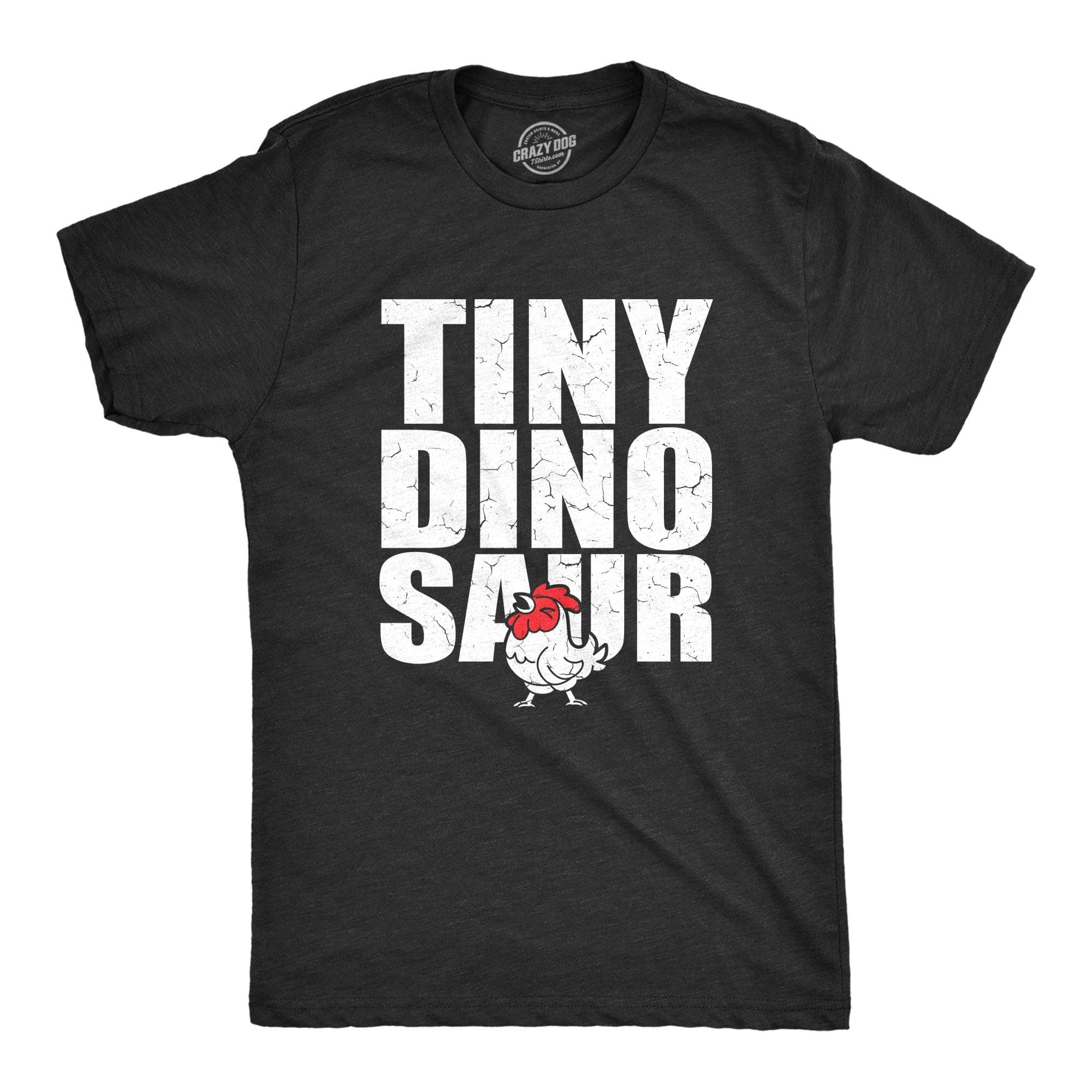 Tiny Dinosaur Men's Tshirt  -  Crazy Dog T-Shirts