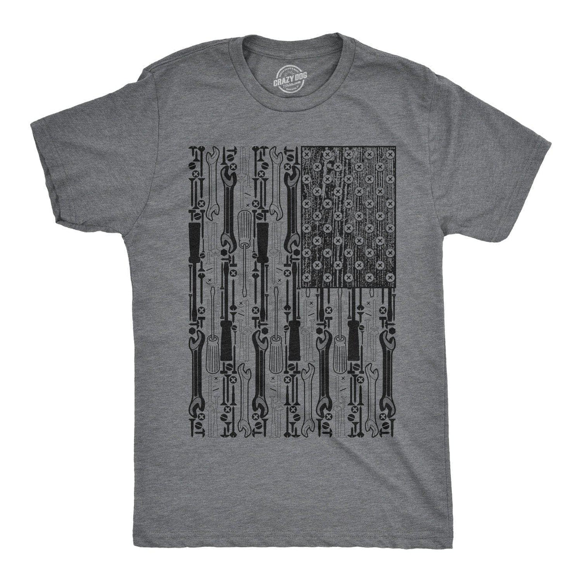 Tools American Flag Men&#39;s Tshirt  -  Crazy Dog T-Shirts