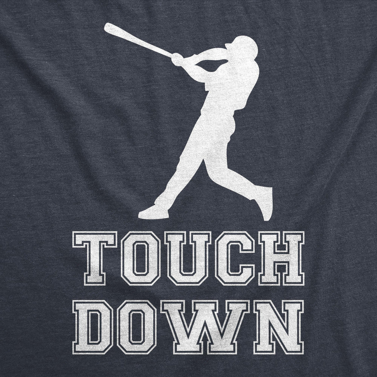 Touch Down Baseball Bat Men&#39;s Tshirt  -  Crazy Dog T-Shirts