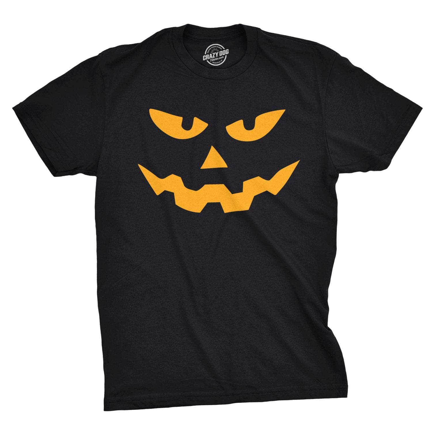 Triangle Nose Pumpkin Face Halloween Men's Tshirt - Crazy Dog T-Shirts