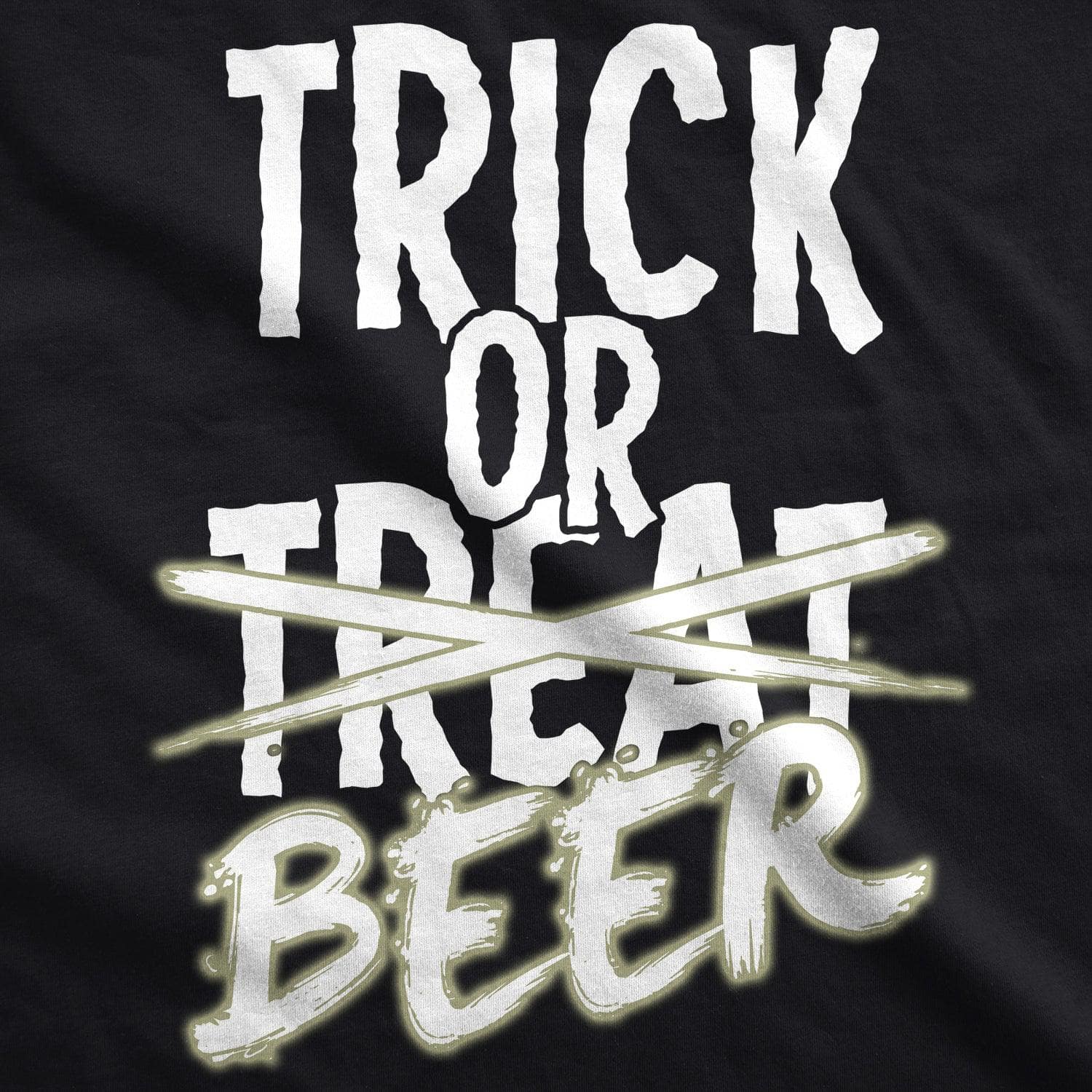 Trick Or Beer Glow Men's Tshirt  -  Crazy Dog T-Shirts
