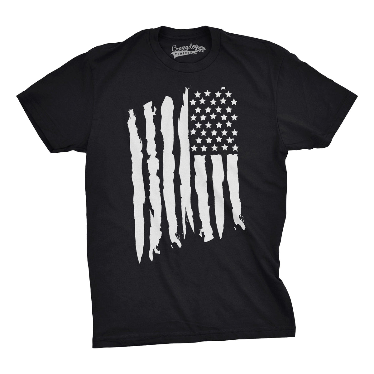 Vertical Grunge Flag Men&#39;s Tshirt  -  Crazy Dog T-Shirts