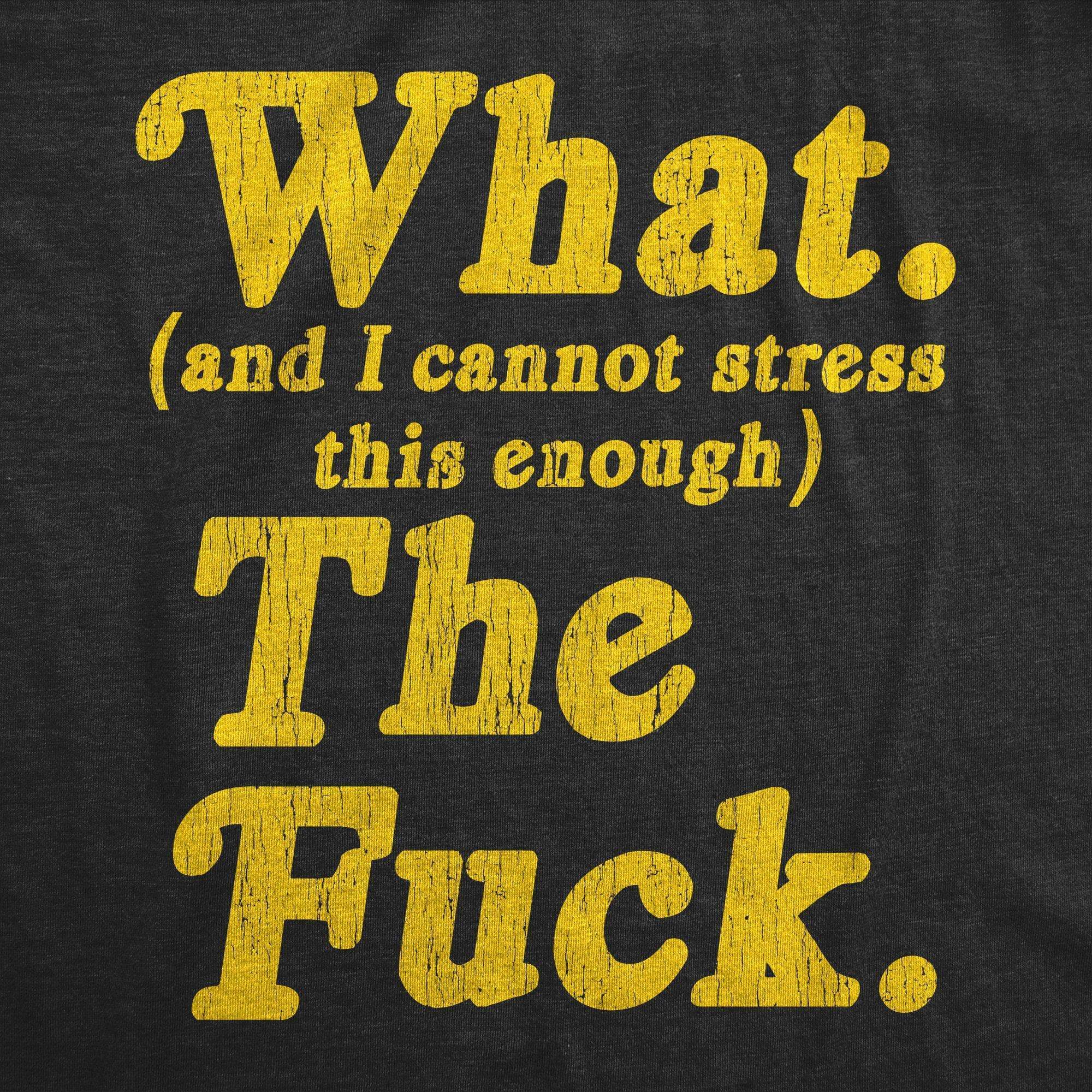 What And I Cannot Stress This Enough The Fuck Men's Tshirt - Crazy Dog T-Shirts