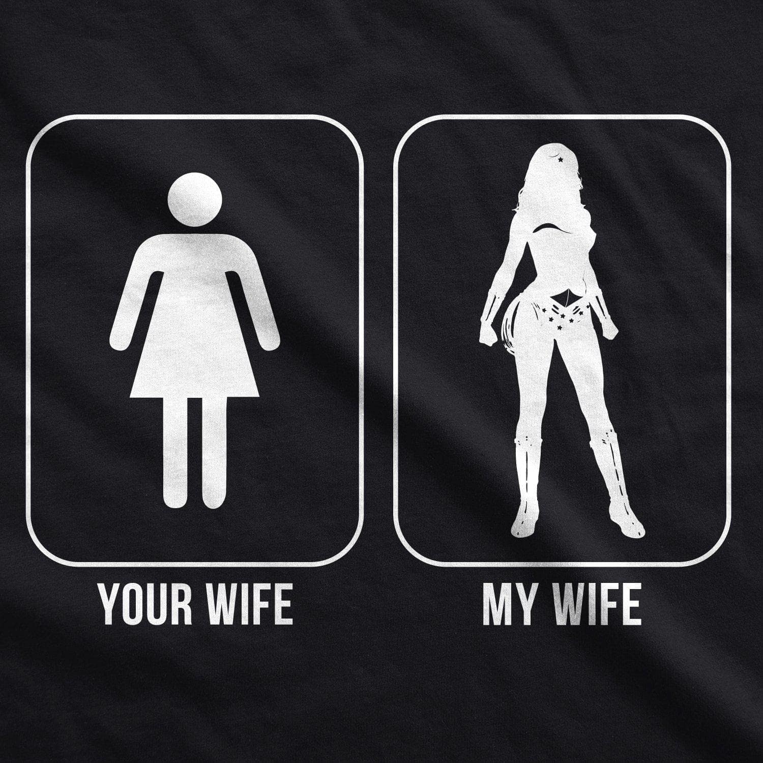 Your Wife My Wife Superhero Men's Tshirt  -  Crazy Dog T-Shirts