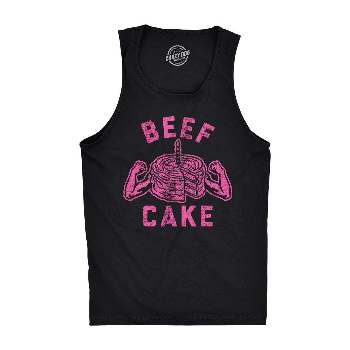 Beef Cake Men&#39;s Tank Top - Crazy Dog T-Shirts