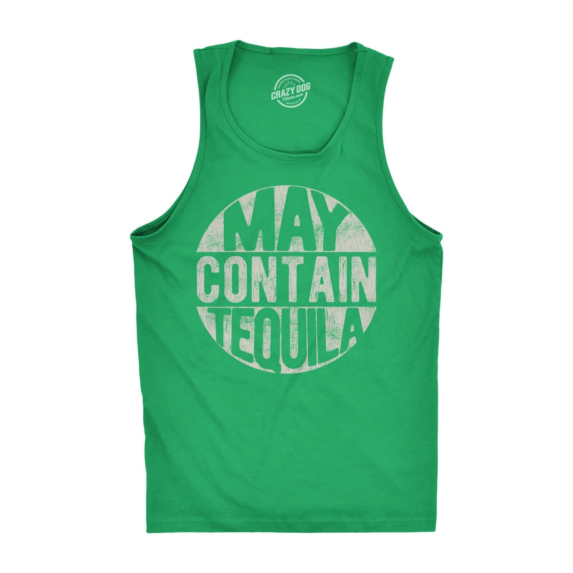 May Contain Tequila Men's Tank Top - Crazy Dog T-Shirts