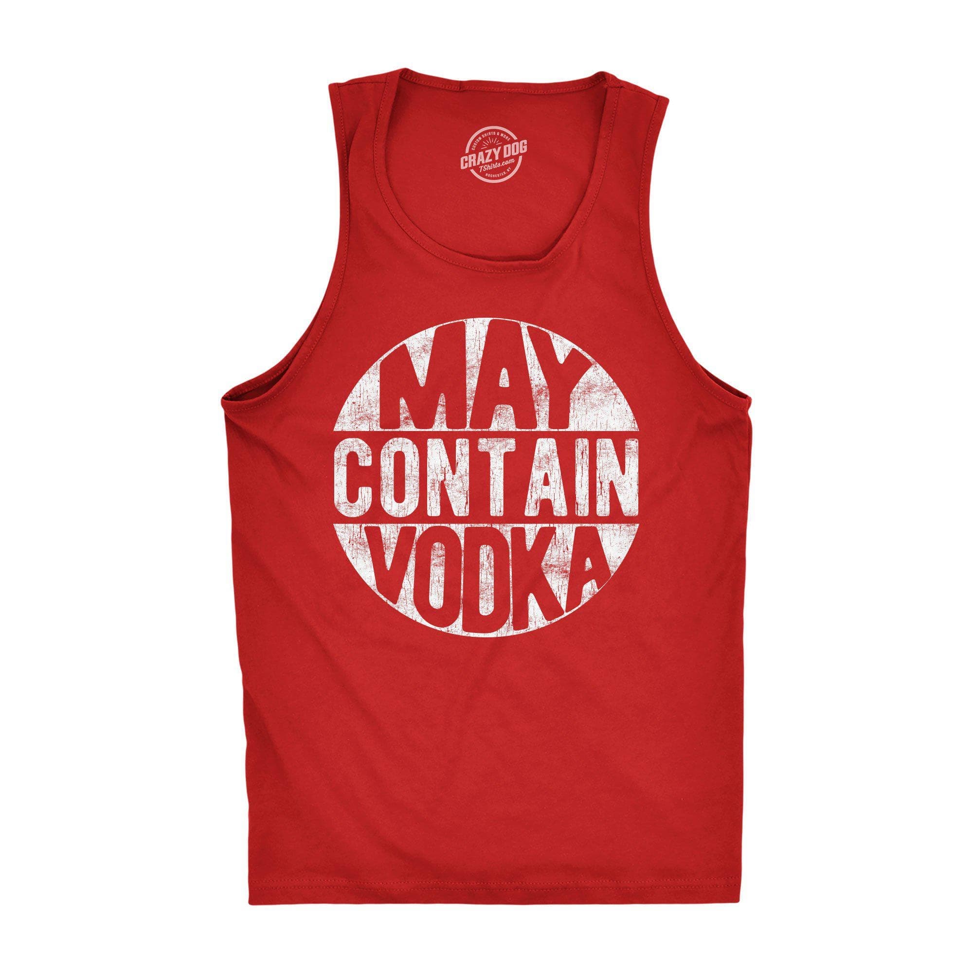 May Contain Vodka Men's Tank Top - Crazy Dog T-Shirts