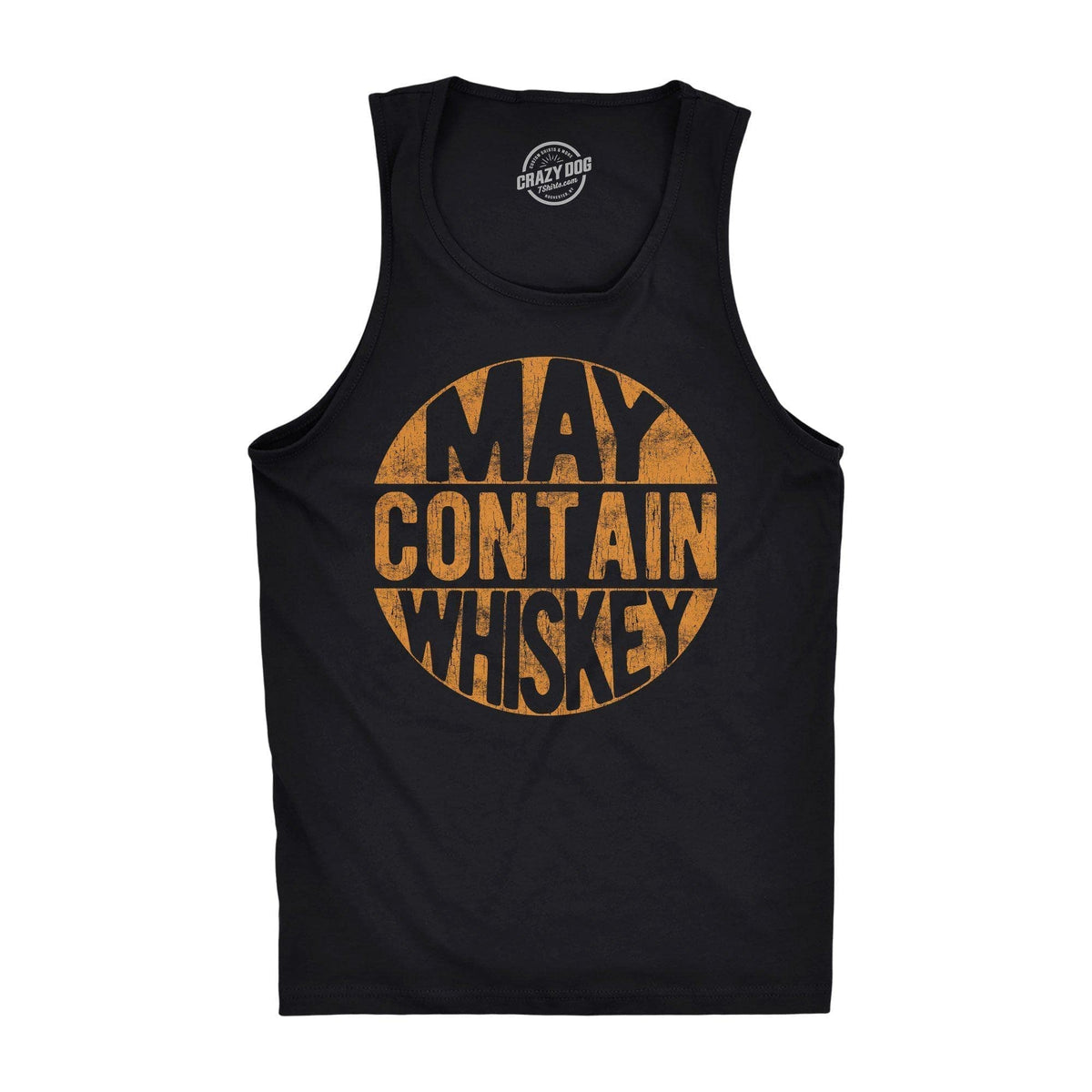 May Contain Whiskey Men&#39;s Tank Top - Crazy Dog T-Shirts