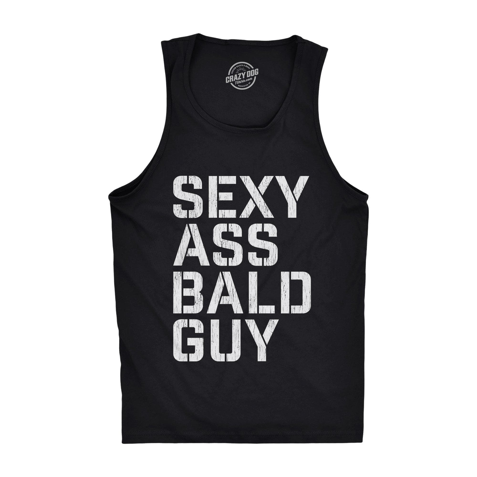 Sexy Ass Bald Guy Men's Tank Top - Crazy Dog T-Shirts