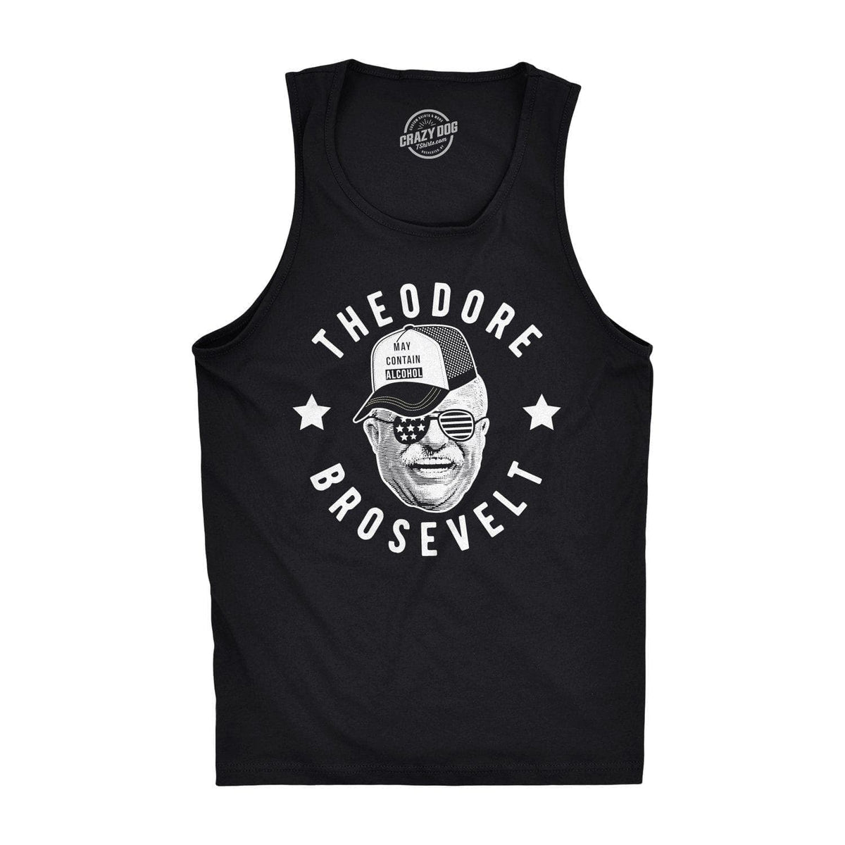 Theodore Brosevelt Men&#39;s Tank Top - Crazy Dog T-Shirts