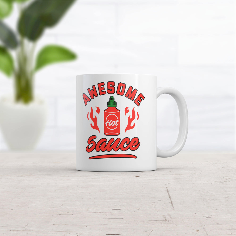 Awesome Sauce Mug Funny Spicy Hot Sauce Lover Graphic Novelty Coffee Cup-11oz  -  Crazy Dog T-Shirts