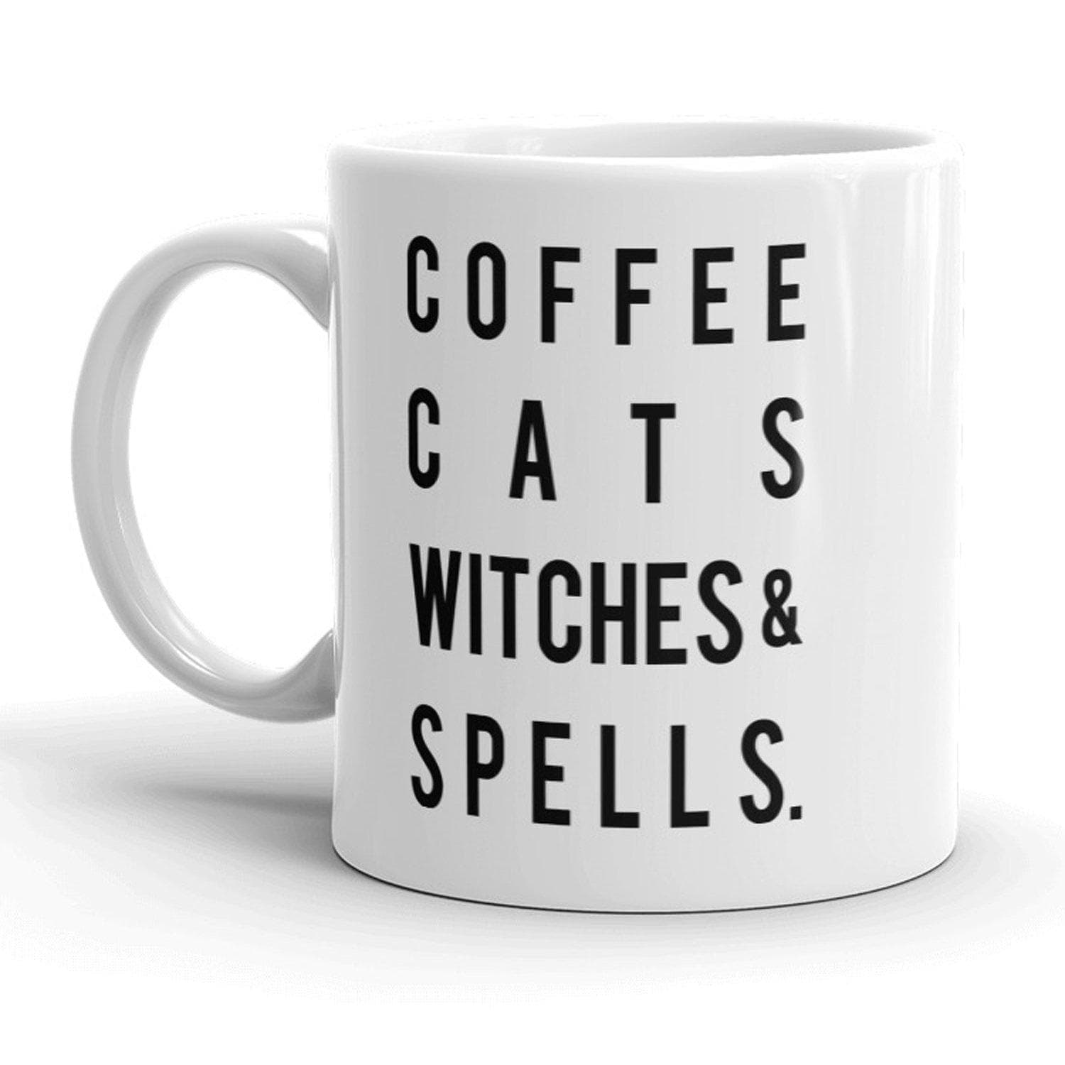 Coffee Cats Witches And Spells Mug - Crazy Dog T-Shirts