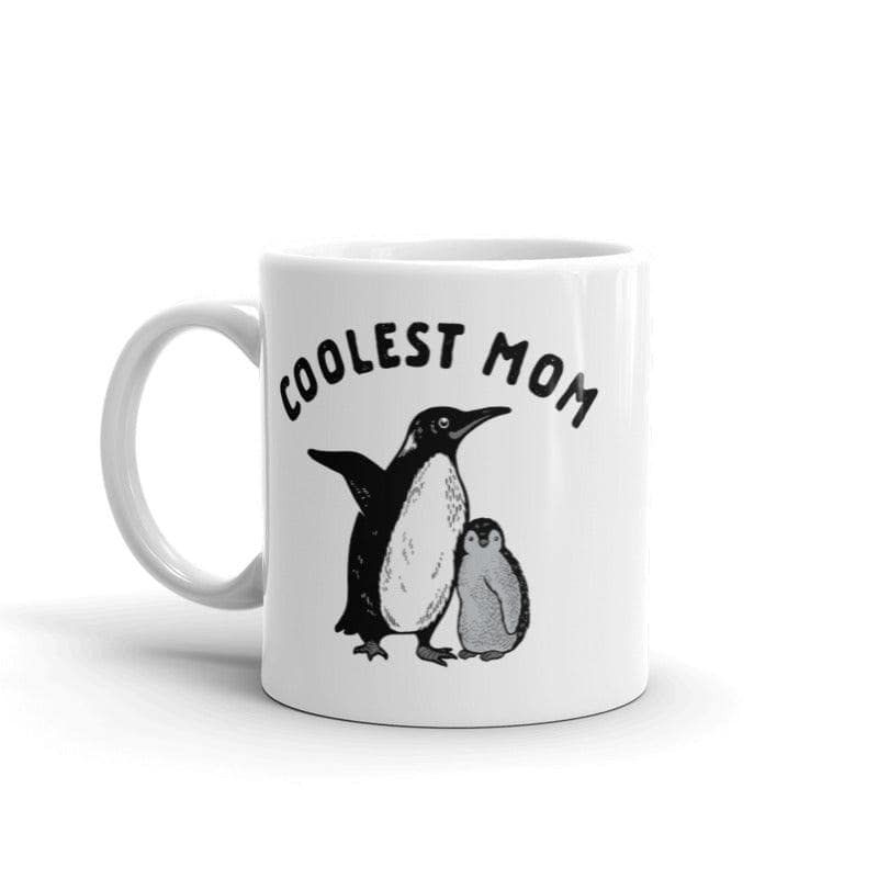 Coolest Mom Penguin Mug Cute Mother&#39;s Day Chilly Animal Graphic Novelty Coffee Cup-11oz  -  Crazy Dog T-Shirts