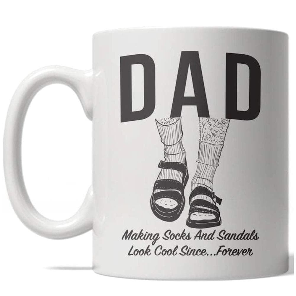 Dad Socks And Sandals Mug - Crazy Dog T-Shirts