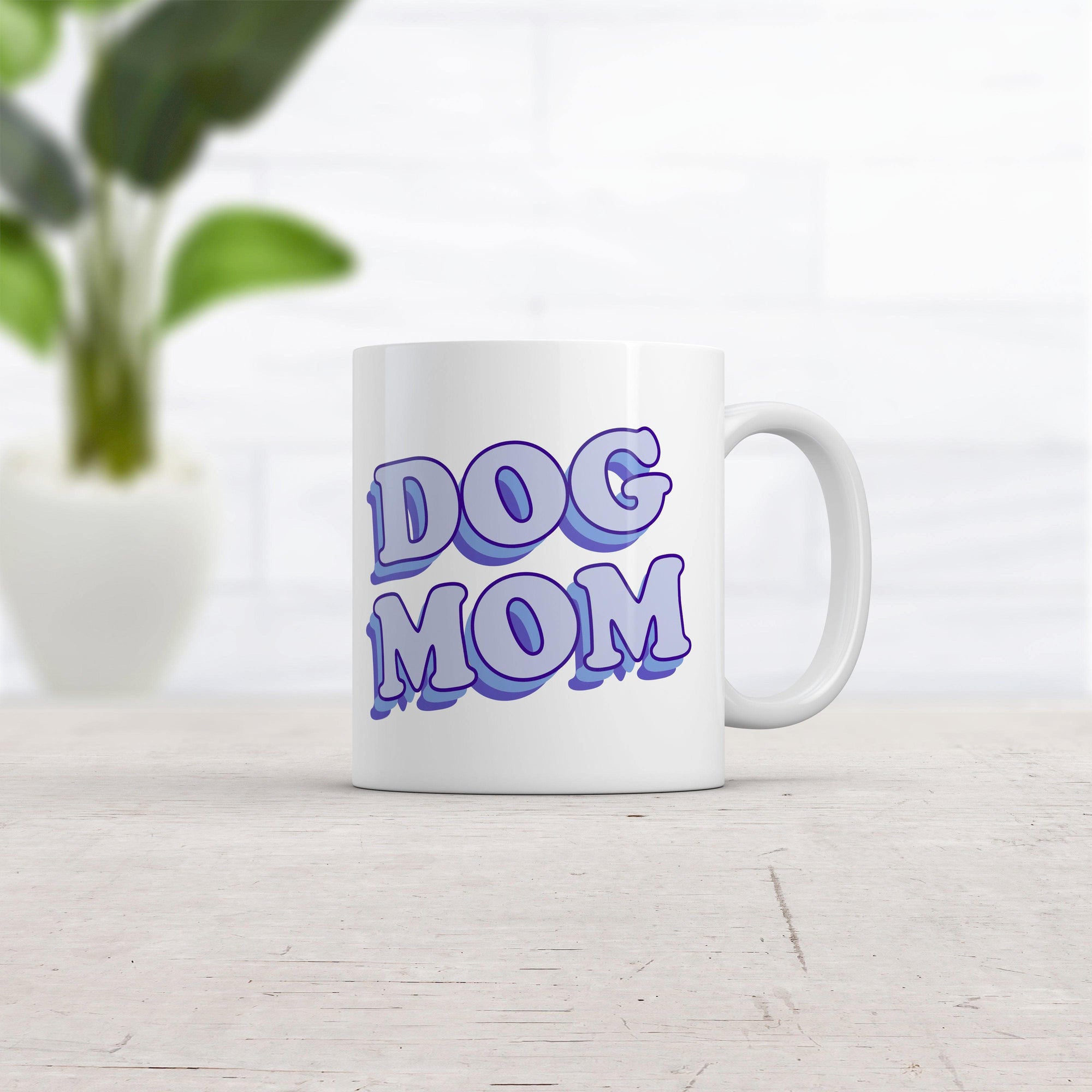 Dog Mom Mug Funny Puppy Lover Retro Pet Graphic Novelty Coffee Cup-11oz  -  Crazy Dog T-Shirts