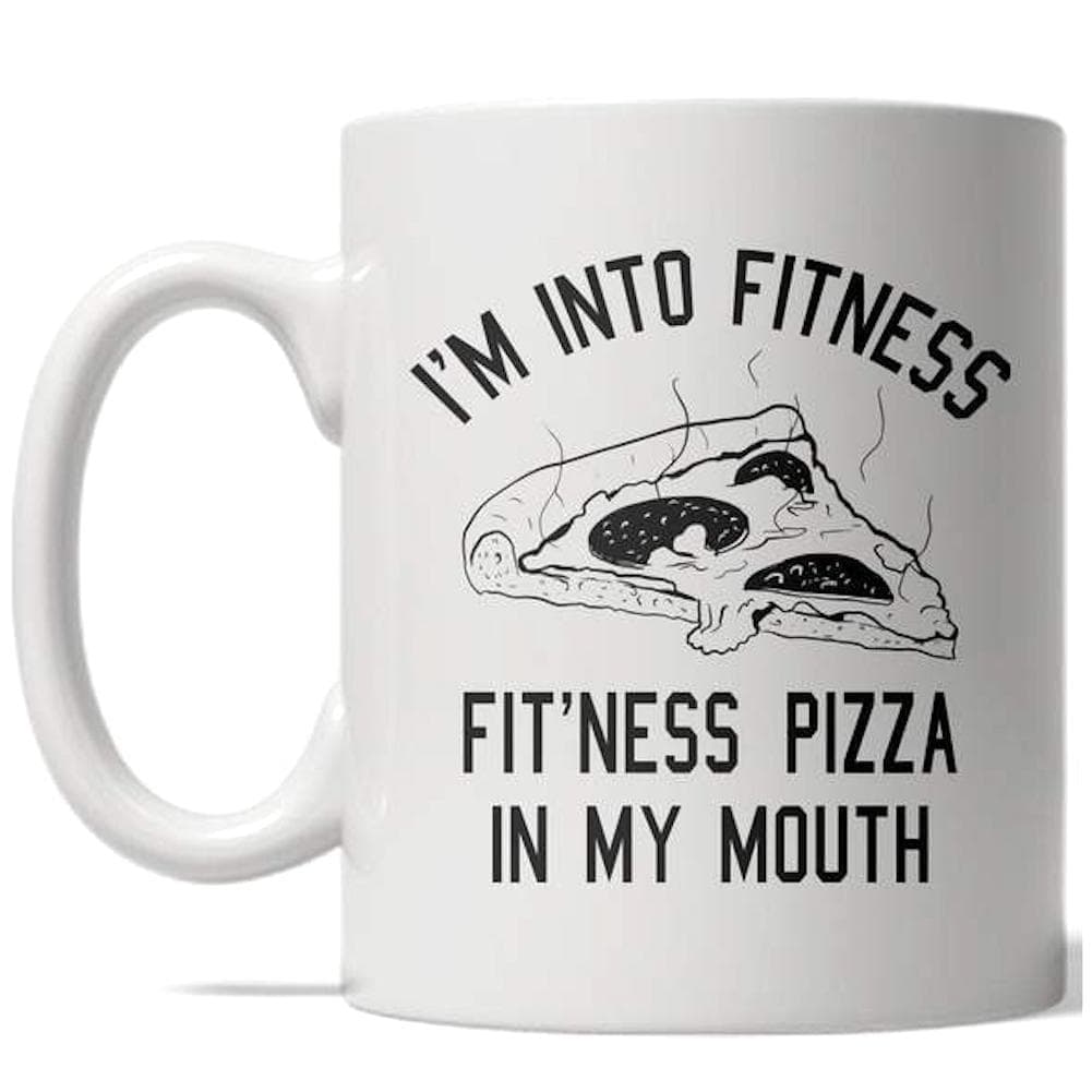 Fitness Pizza Mug - Crazy Dog T-Shirts