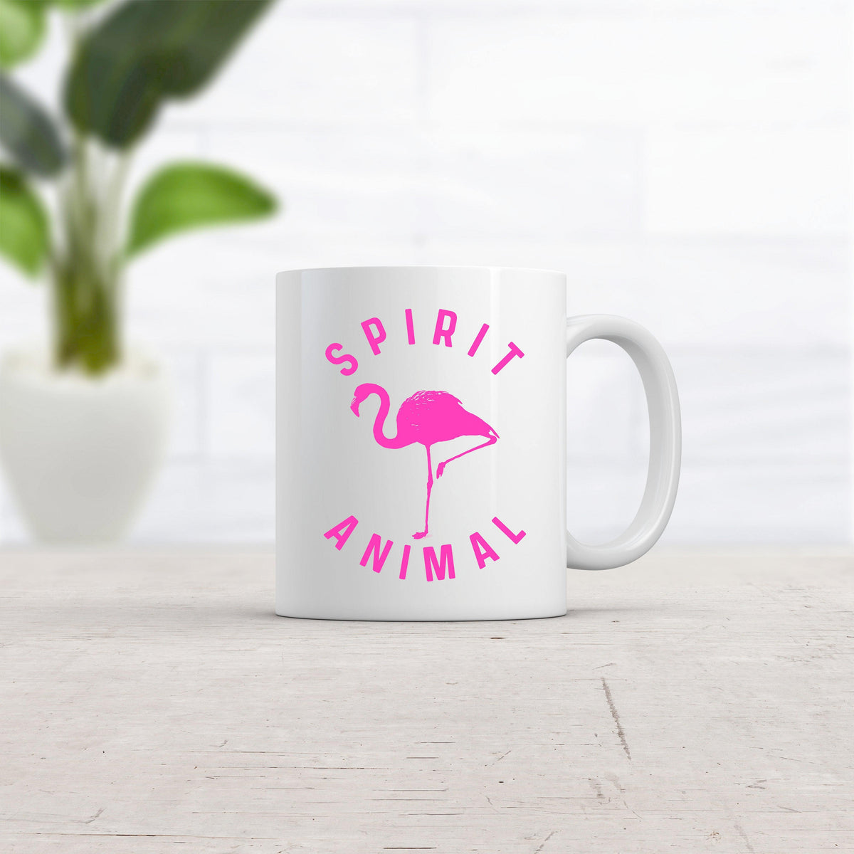 Flamingo Spirit Animal Mug  -  Crazy Dog T-Shirts