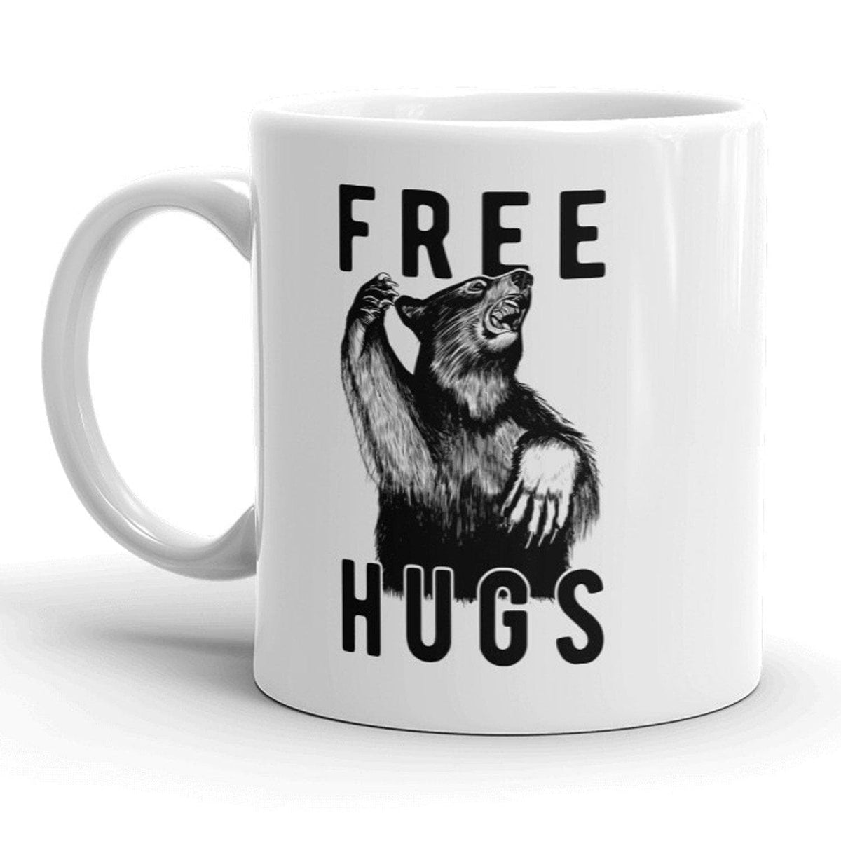 Free Bear Hugs Mug - Crazy Dog T-Shirts