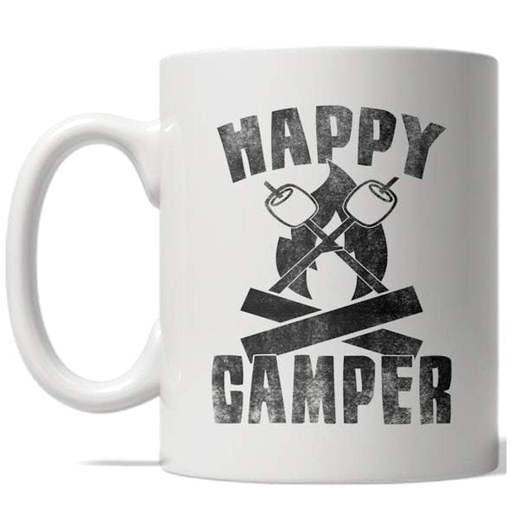 Happy Camper Mug - Crazy Dog T-Shirts