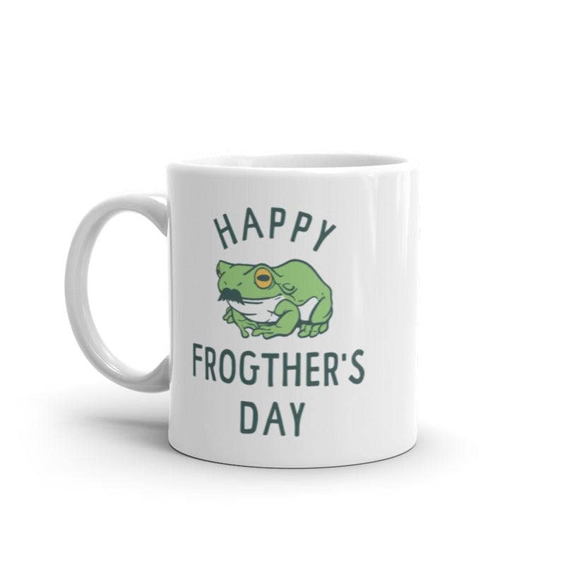 Happy Frogthers Day Mug Funny Sarcastic Fathers Day Gift Frog Graphic Novelty Cup-11oz  -  Crazy Dog T-Shirts