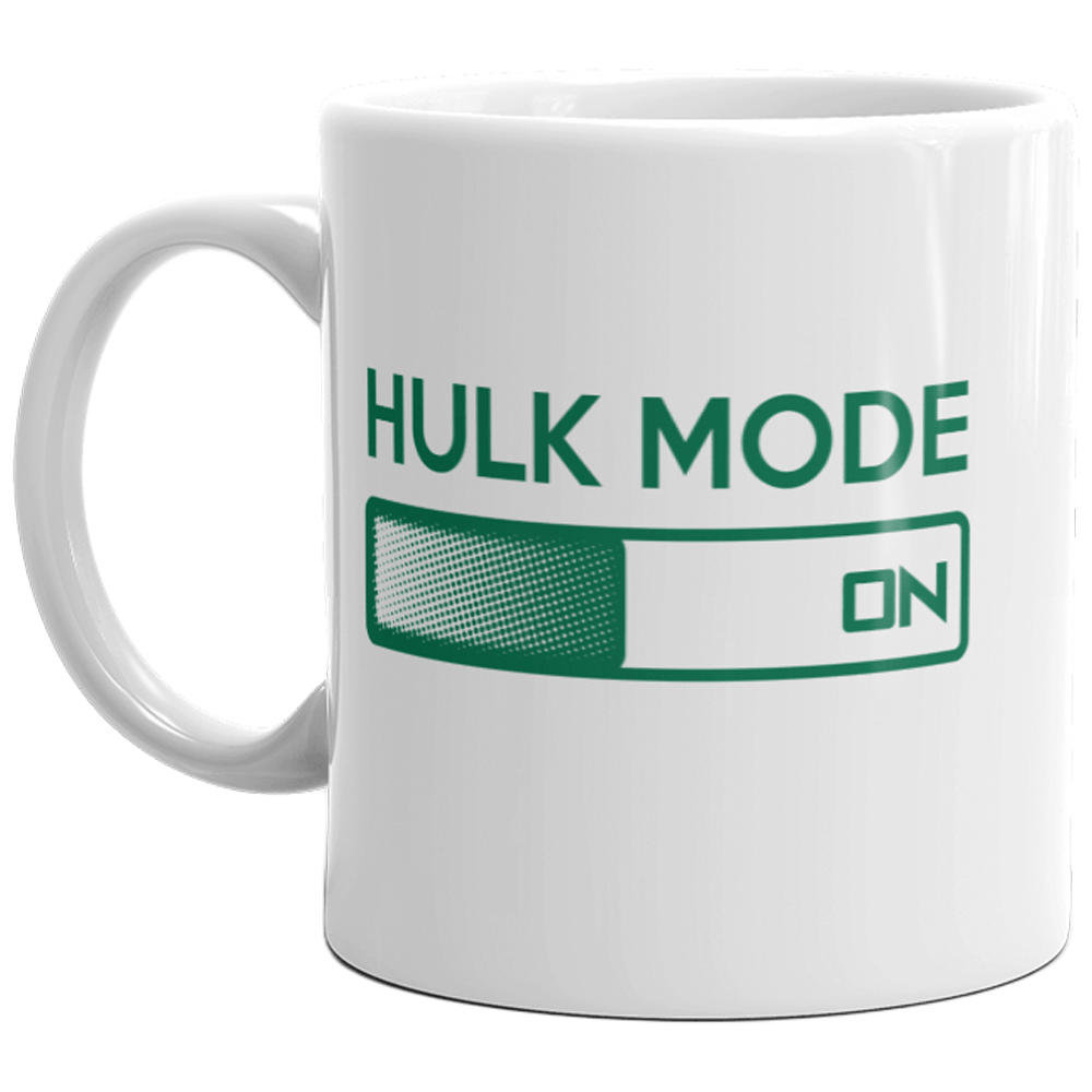 Hulk Mode Mug Funny Green Angry Superhero Beast Mode Workout Coffee Cup-11oz  -  Crazy Dog T-Shirts