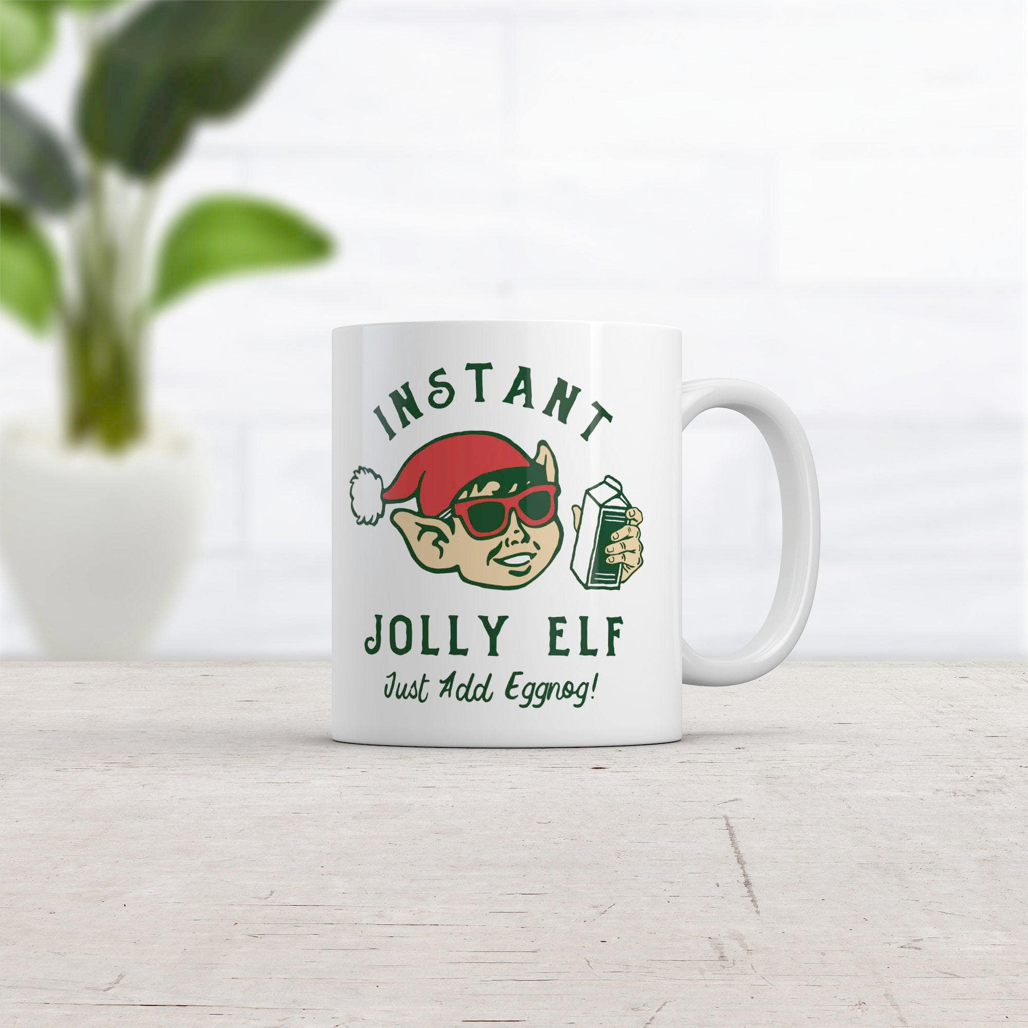 Instant Jolly Elf Mug  -  Crazy Dog T-Shirts